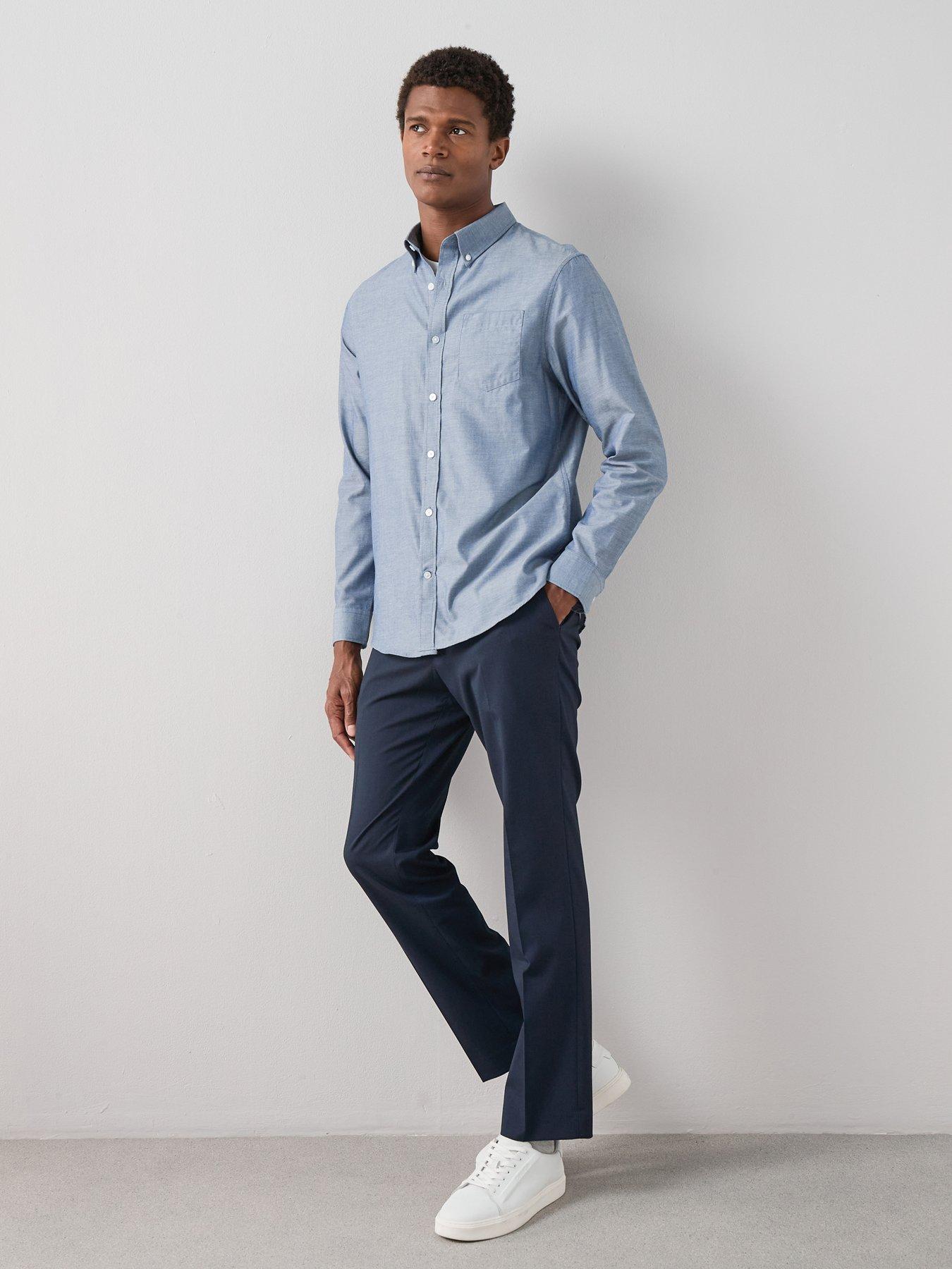 Image 4 of 7 of The Very Collection 2 Pack Pure Cotton Shirts - Blue/navy