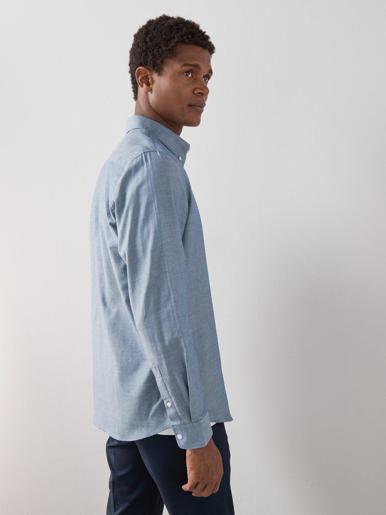 Image 6 of 7 of The Very Collection 2 Pack Pure Cotton Shirts - Blue/navy