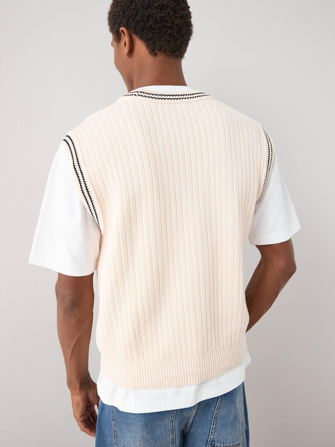 Image 2 of 7 of The Very Collection Pure Cotton Knitted Vest - Ecru