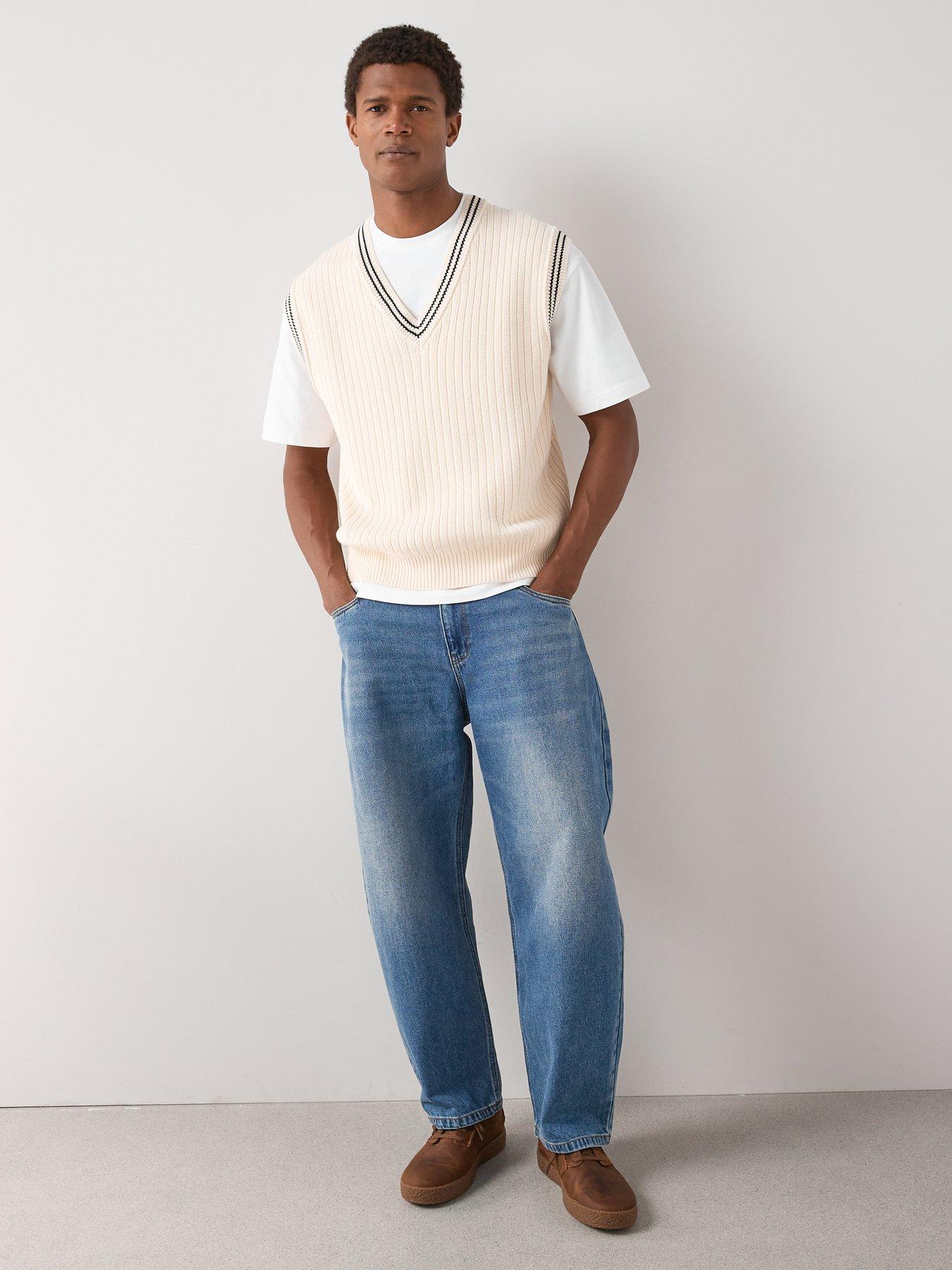 Image 3 of 7 of The Very Collection Pure Cotton Knitted Vest - Ecru