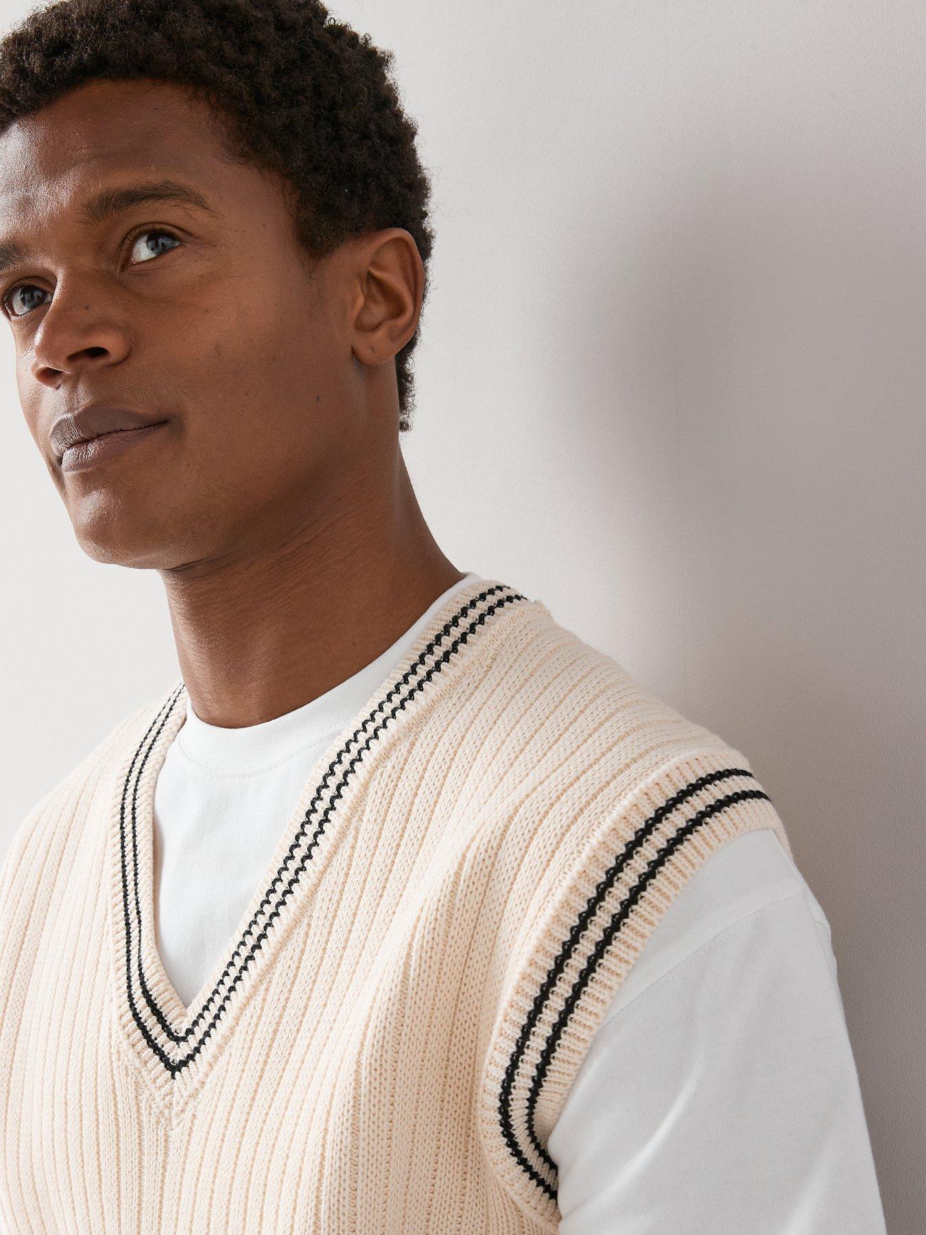 Image 4 of 7 of The Very Collection Pure Cotton Knitted Vest - Ecru