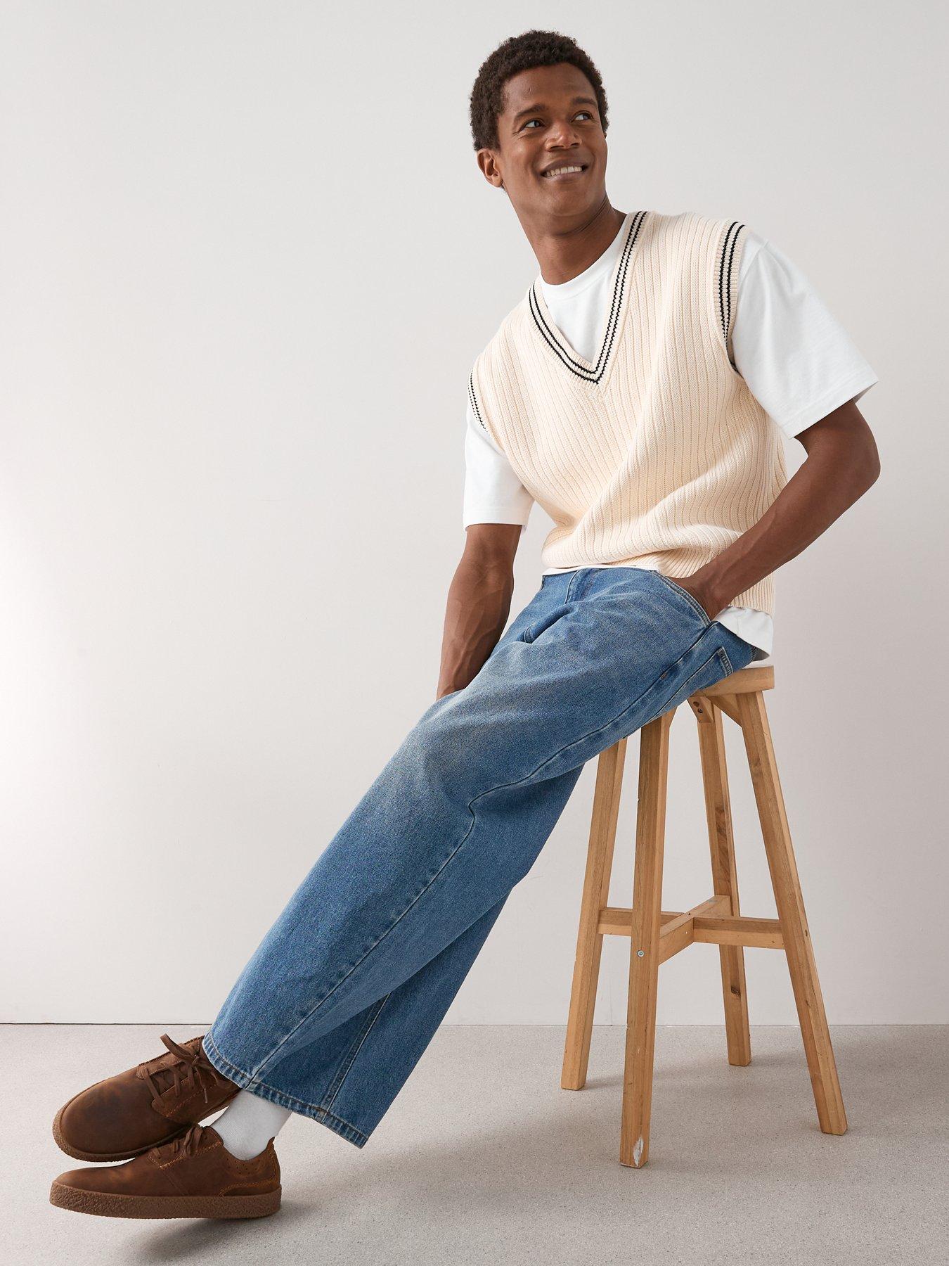 Image 6 of 7 of The Very Collection Pure Cotton Knitted Vest - Ecru