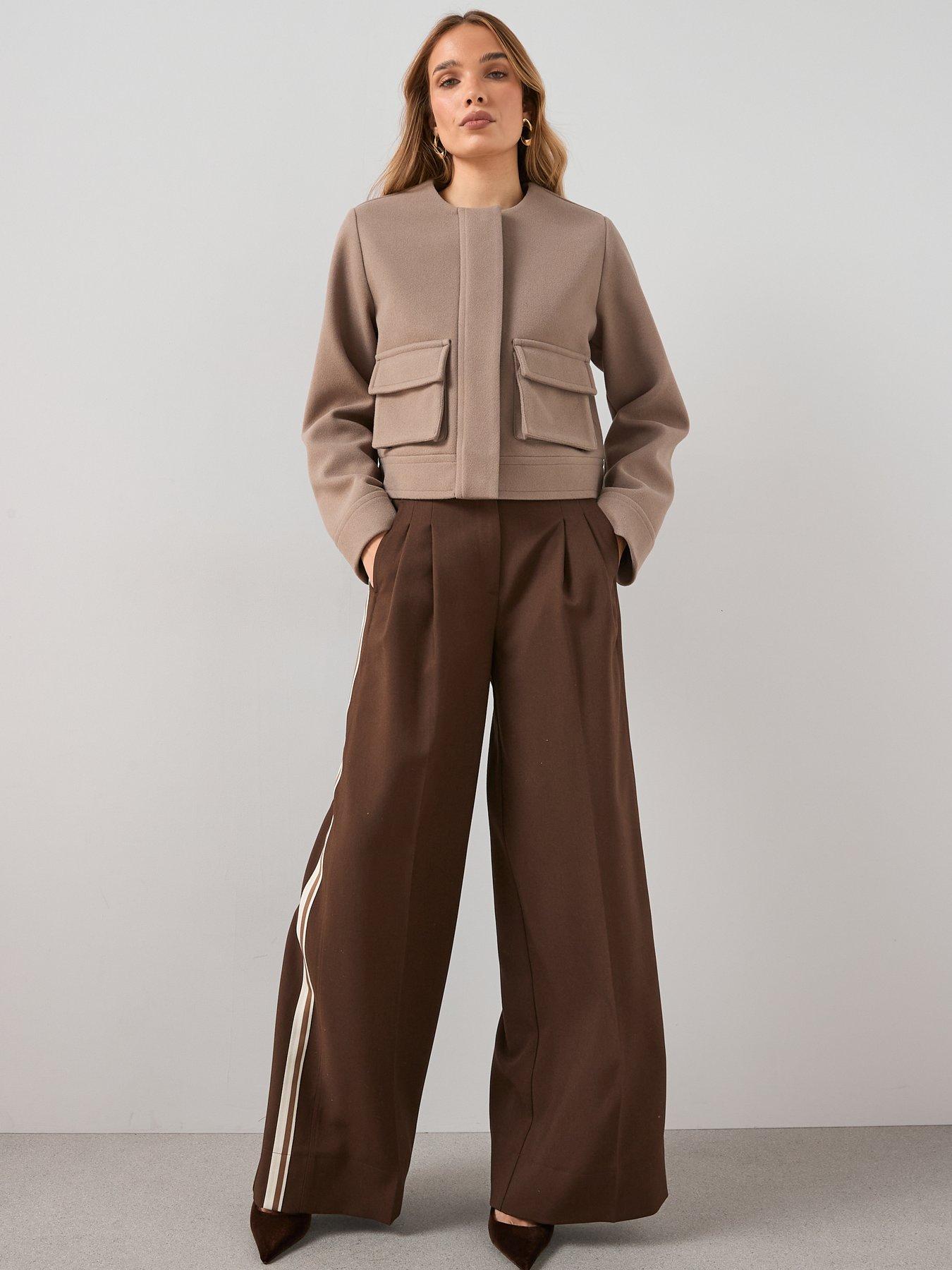 Image 6 of 6 of The Very Collection Faux Wool Collarless Jacket