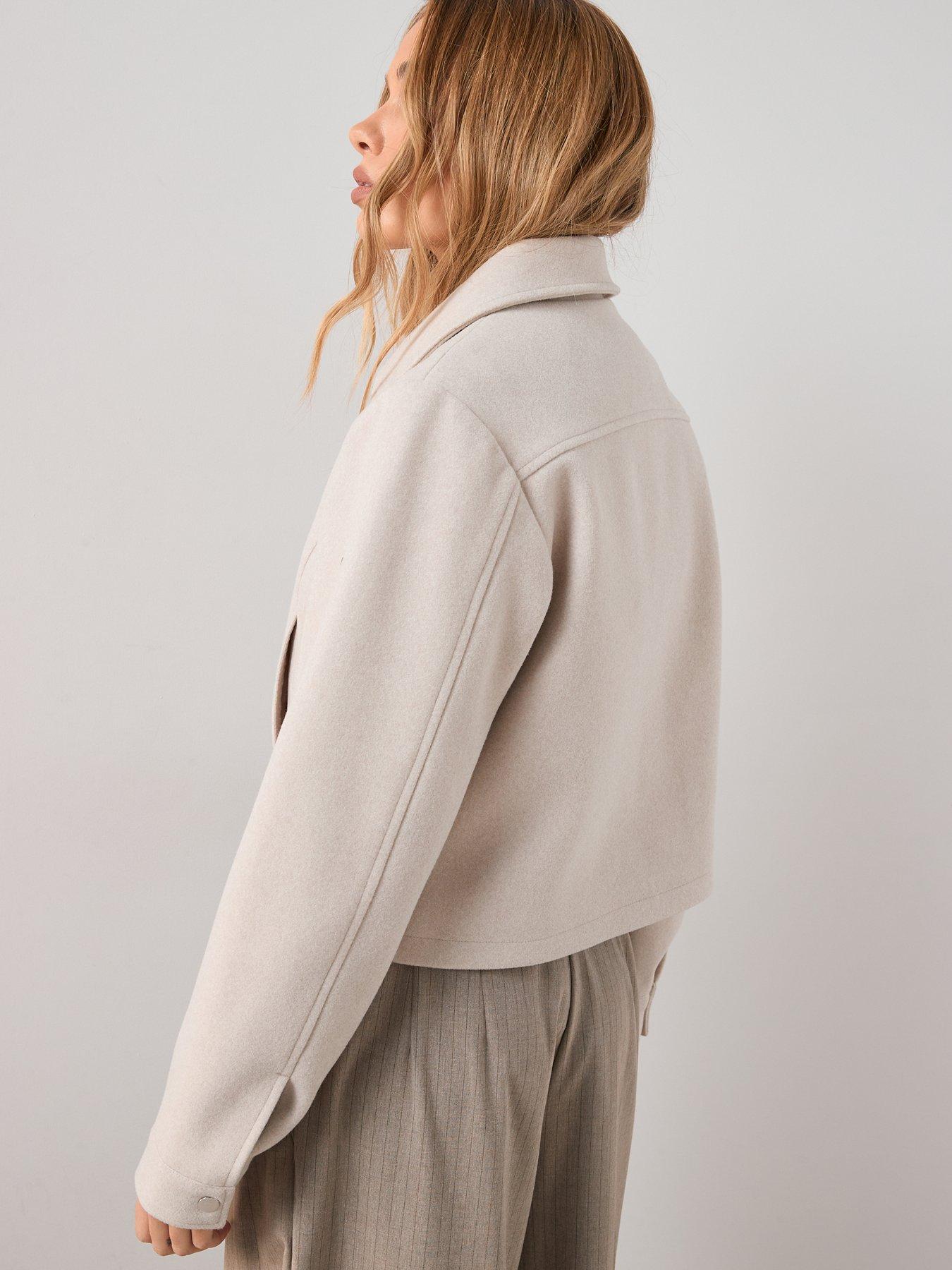 Image 2 of 6 of The Very Collection Faux Wool Bomber Jacket