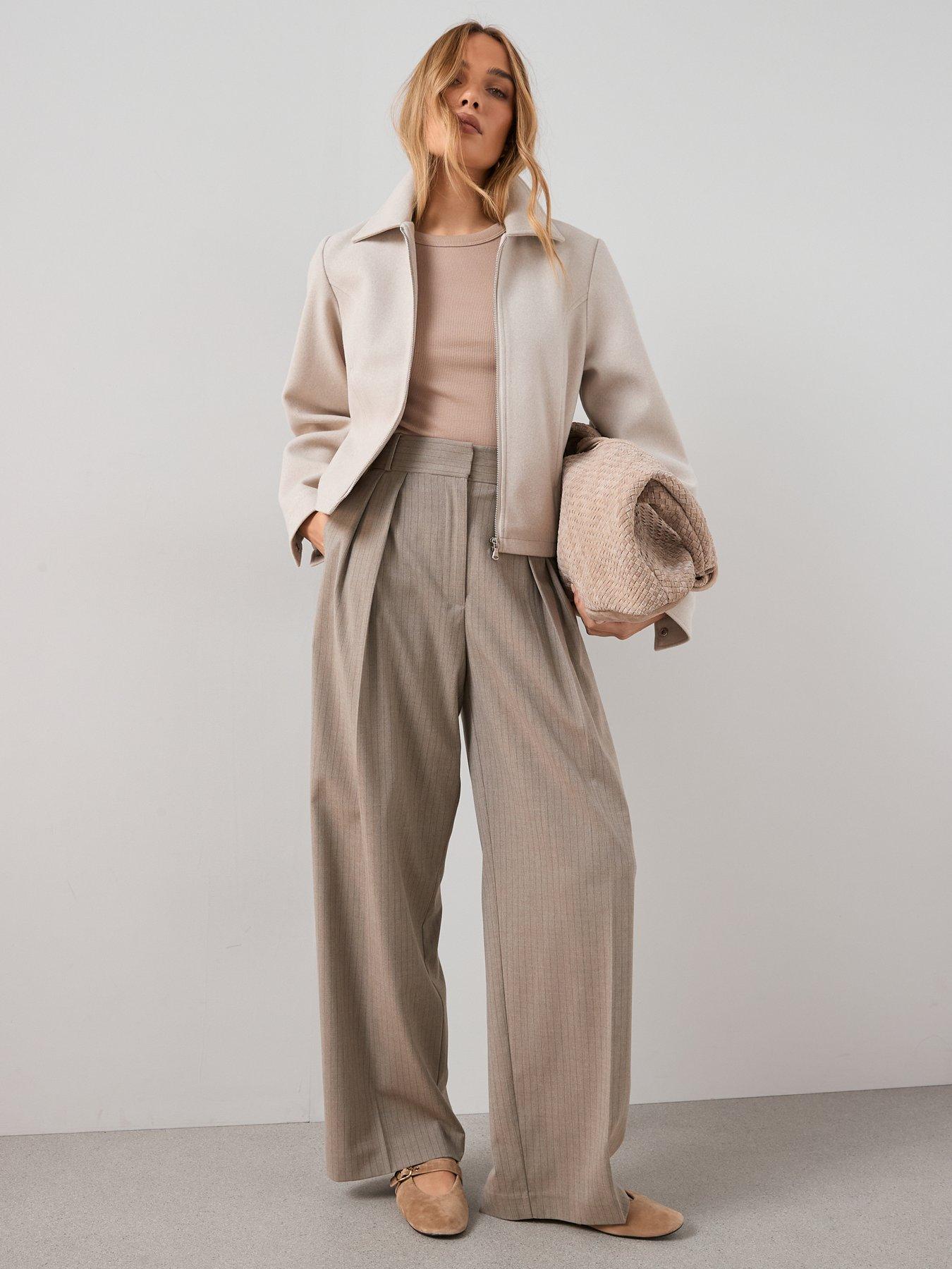 Image 3 of 6 of The Very Collection Faux Wool Bomber Jacket
