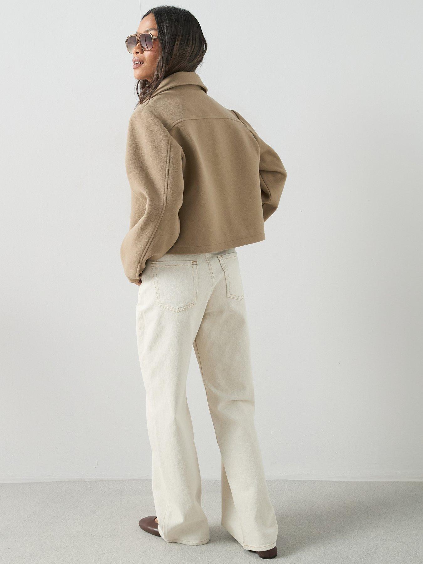 Image 2 of 6 of The Very Collection Faux Wool Bomber Jacket