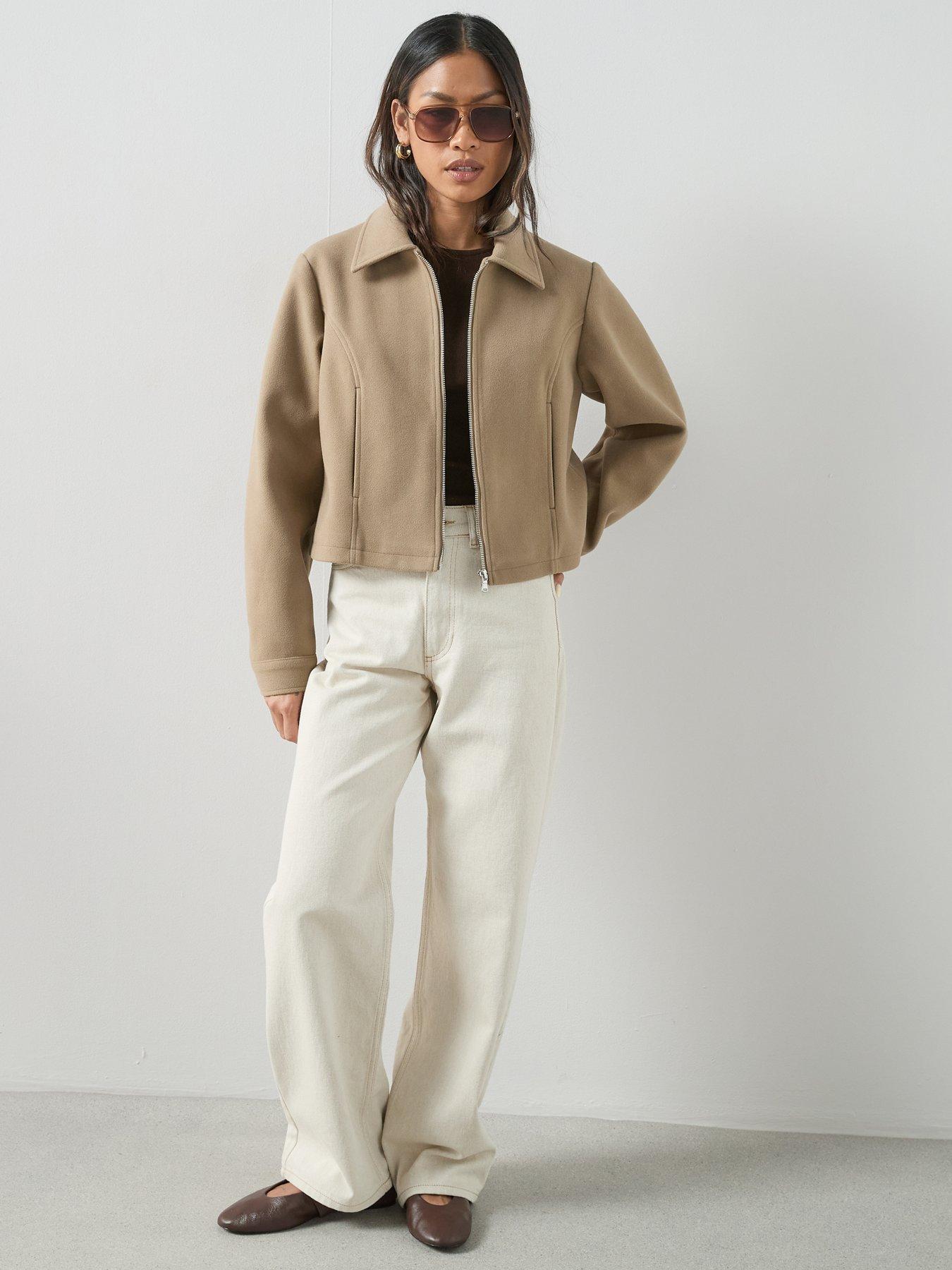 Image 3 of 6 of The Very Collection Faux Wool Bomber Jacket