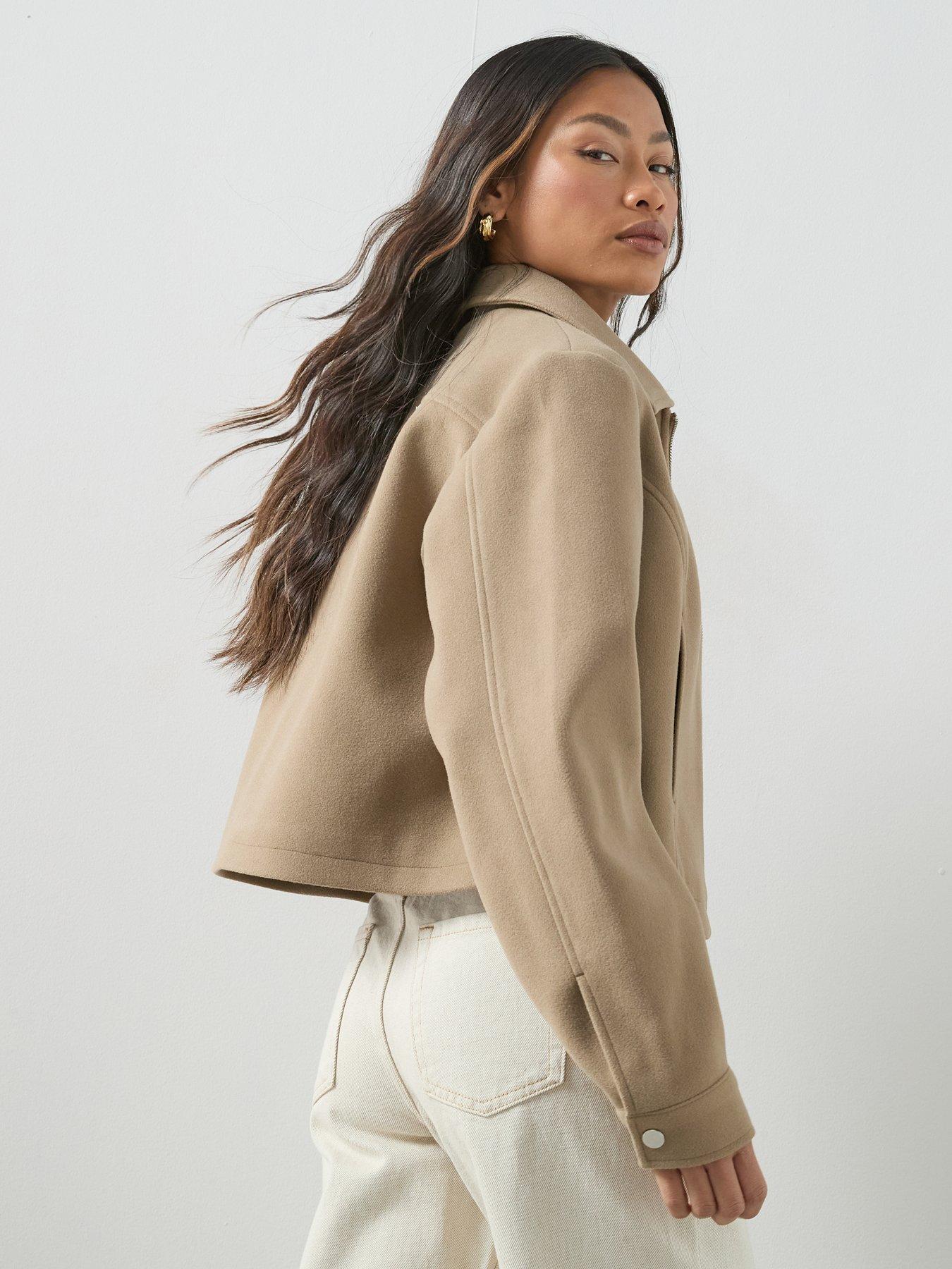 Image 6 of 6 of The Very Collection Faux Wool Bomber Jacket