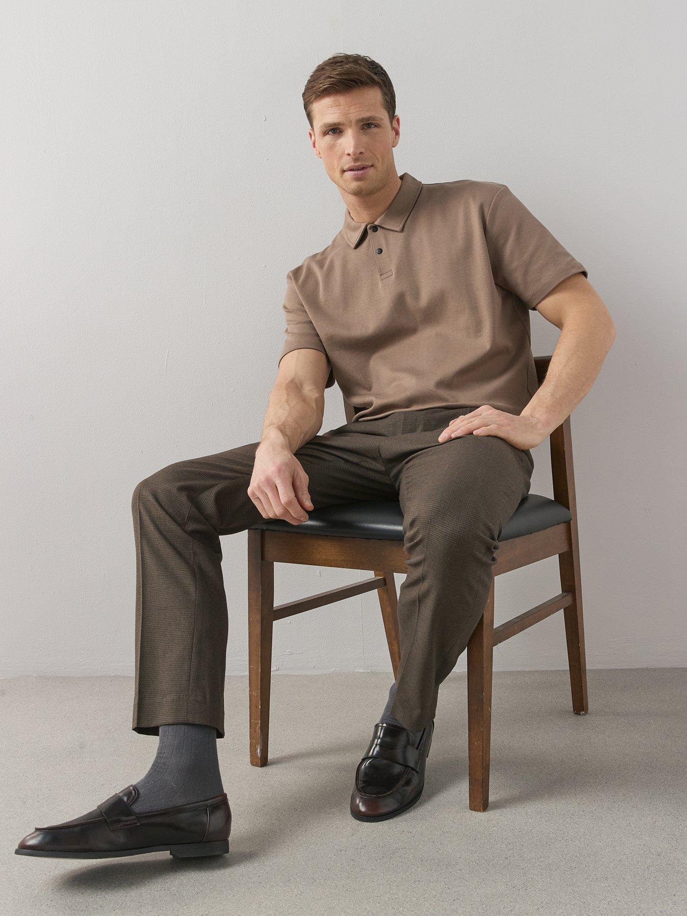 the-very-collection-slim-fit-micro-check-trousers-brownback