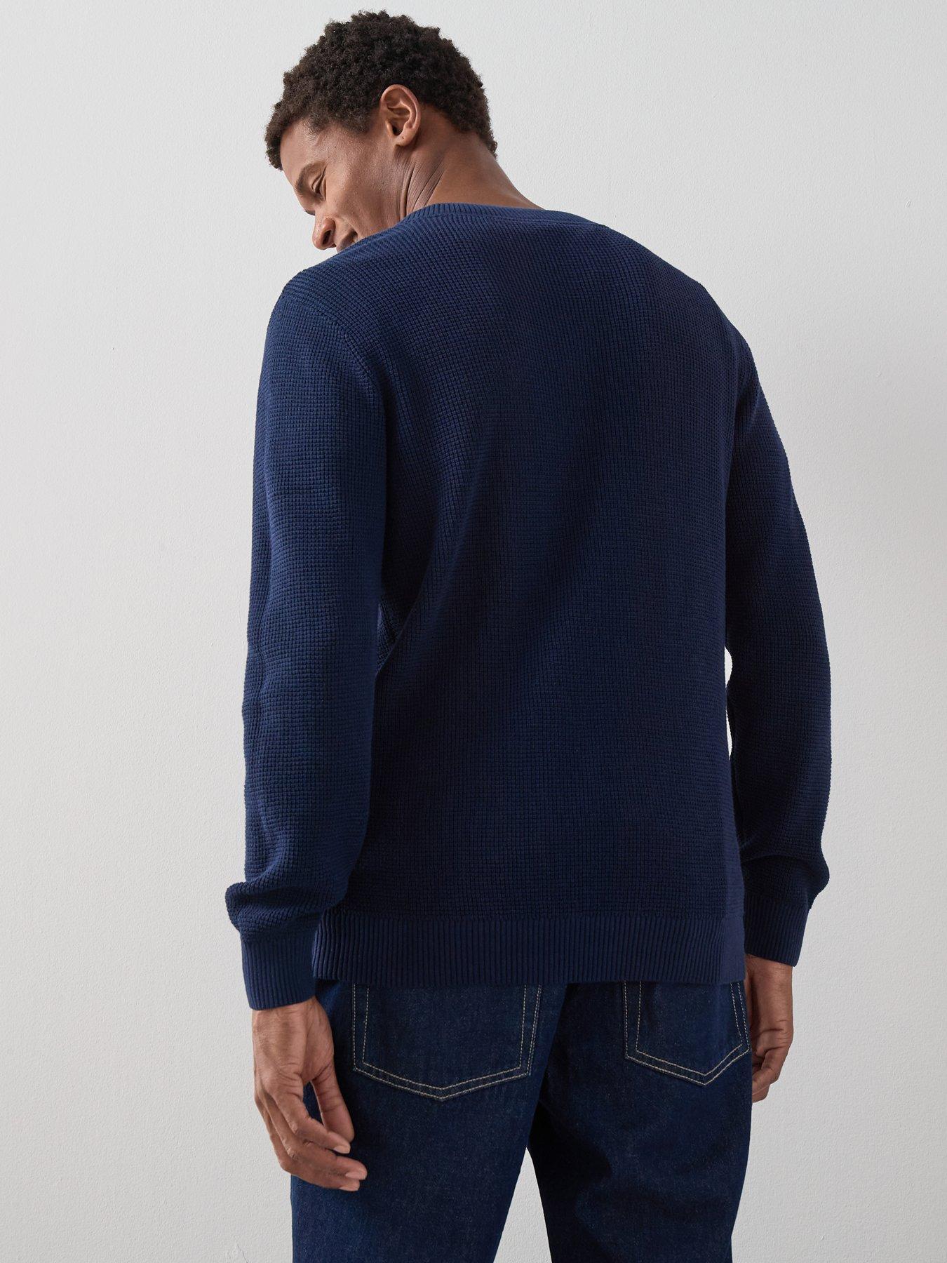 the-very-collection-wide-rib-knitted-v-neck-jumper-navystillFront