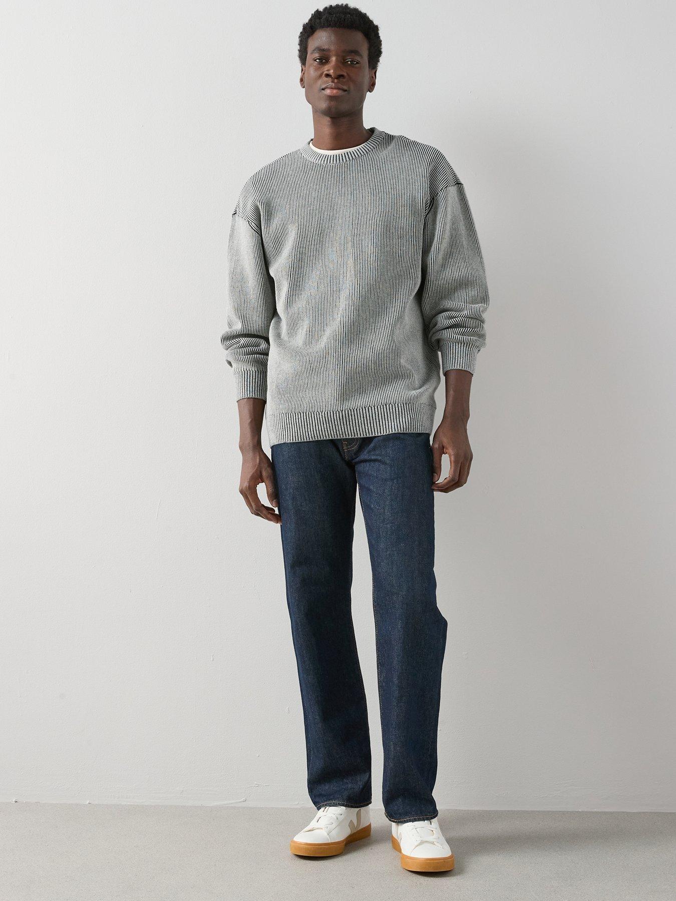 The Very Collection Washed Chunky Knit Oversized Jumper - Blue
