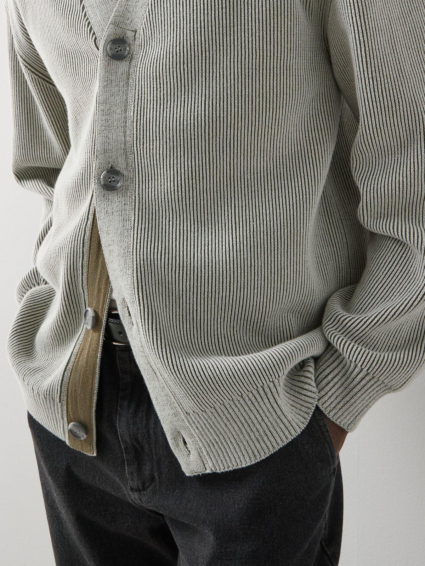 the-very-collection-pure-cotton-washed-button-up-ribbed-knitted-cardigan-greenoutfit