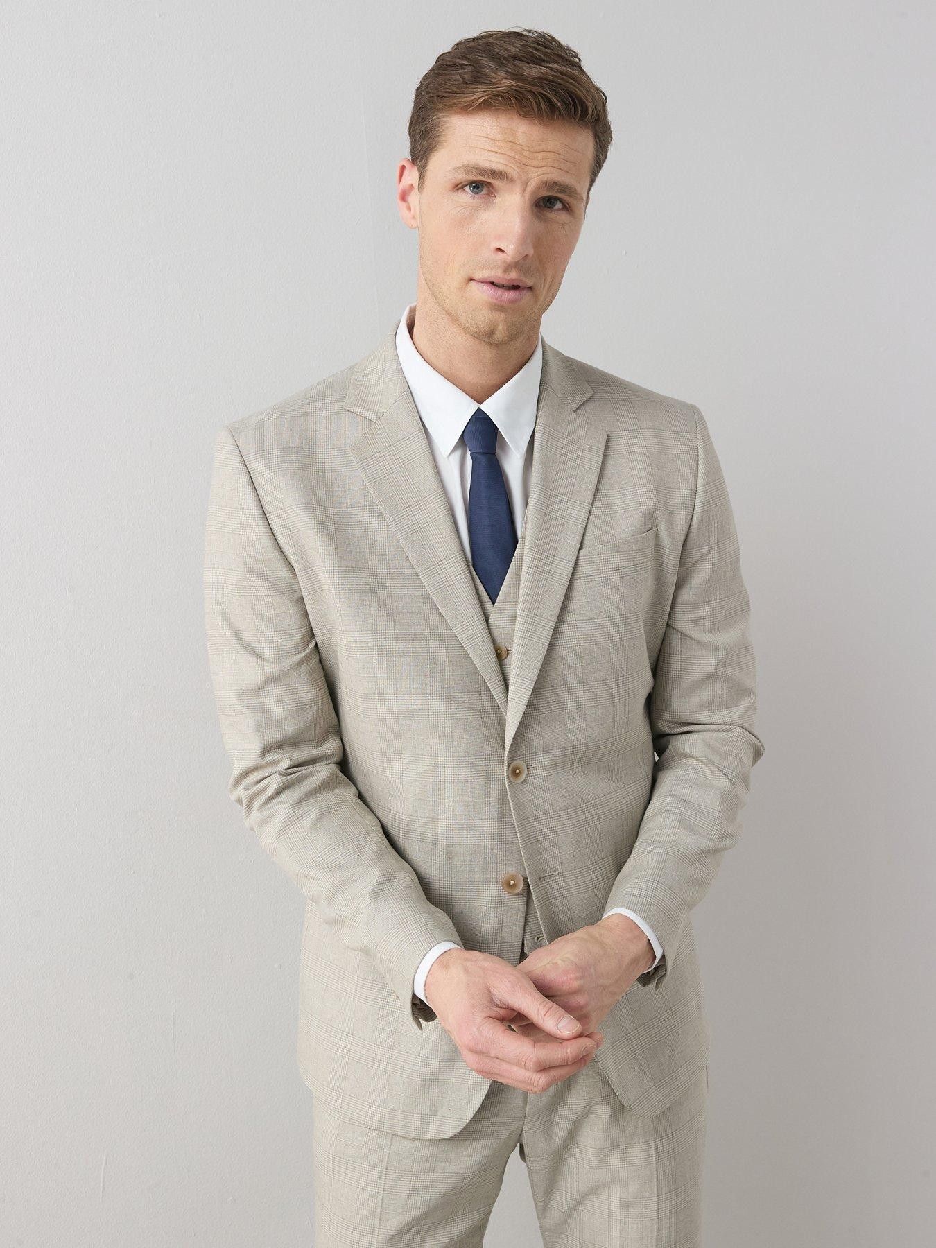 Image 1 of 6 of The Very Collection Single Breasted Suit Jacket - Stone
