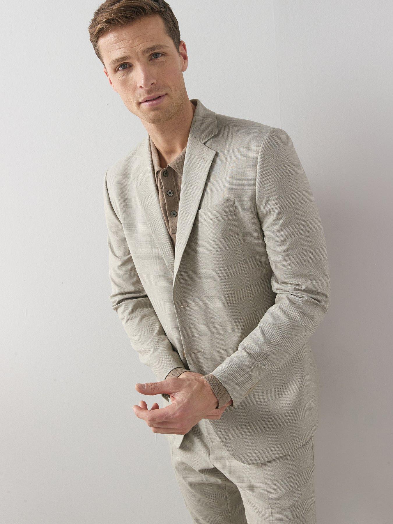 Image 4 of 6 of The Very Collection Single Breasted Suit Jacket - Stone