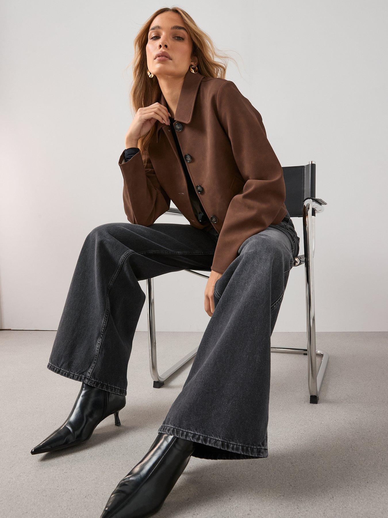 Image 4 of 6 of The Very Collection Faux Leather Patch Pocket Jacket