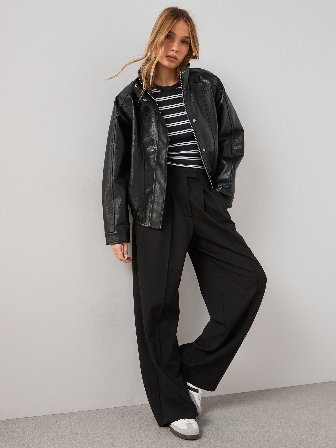 Image 4 of 6 of The Very Collection Faux Leather Bomber Jacket