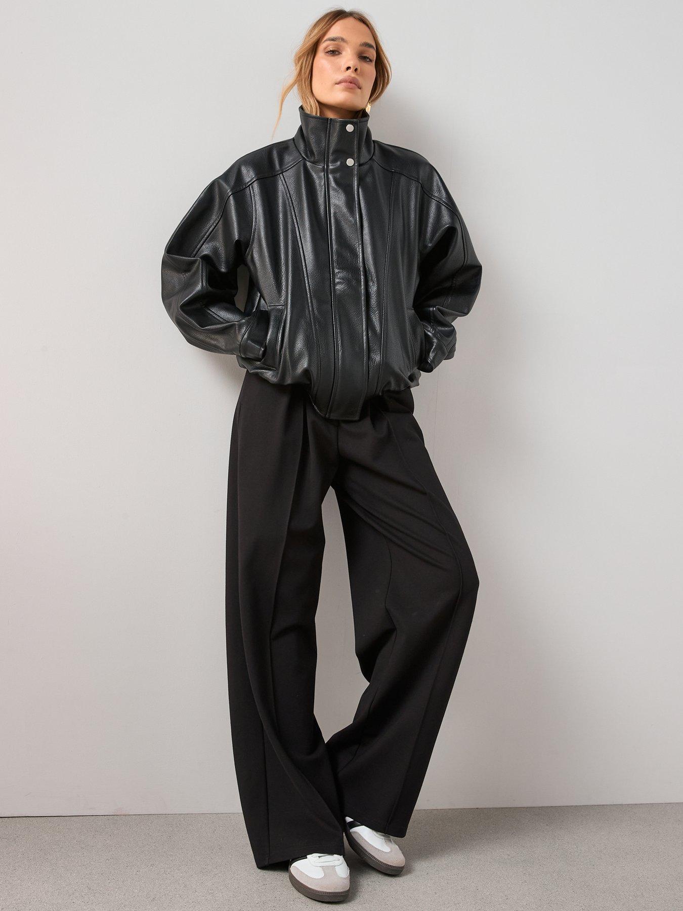 Image 6 of 6 of The Very Collection Faux Leather Bomber Jacket