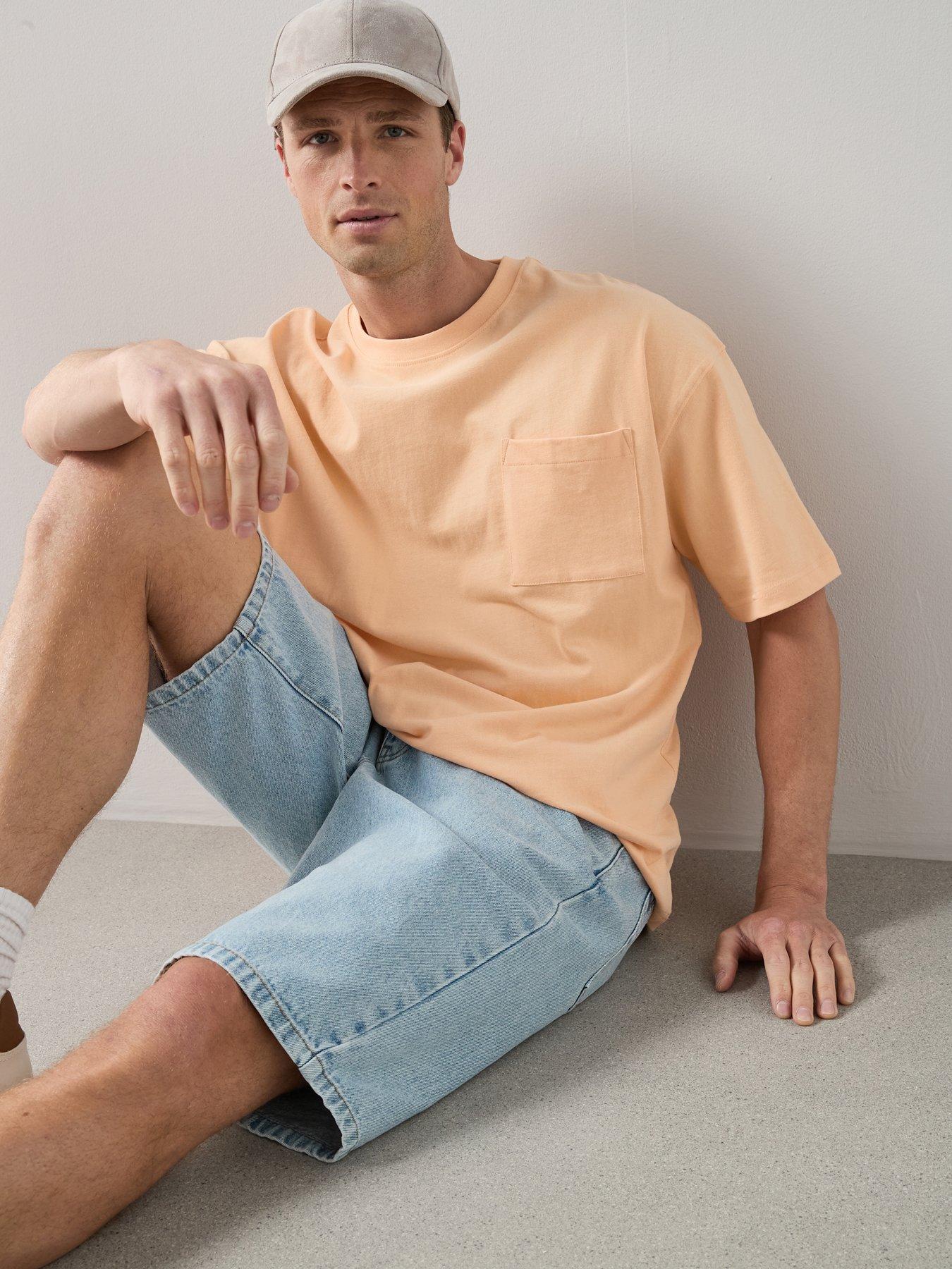 The Very Collection Pure Cotton Premium Relaxed Fit Pocket T-shirt - Peach