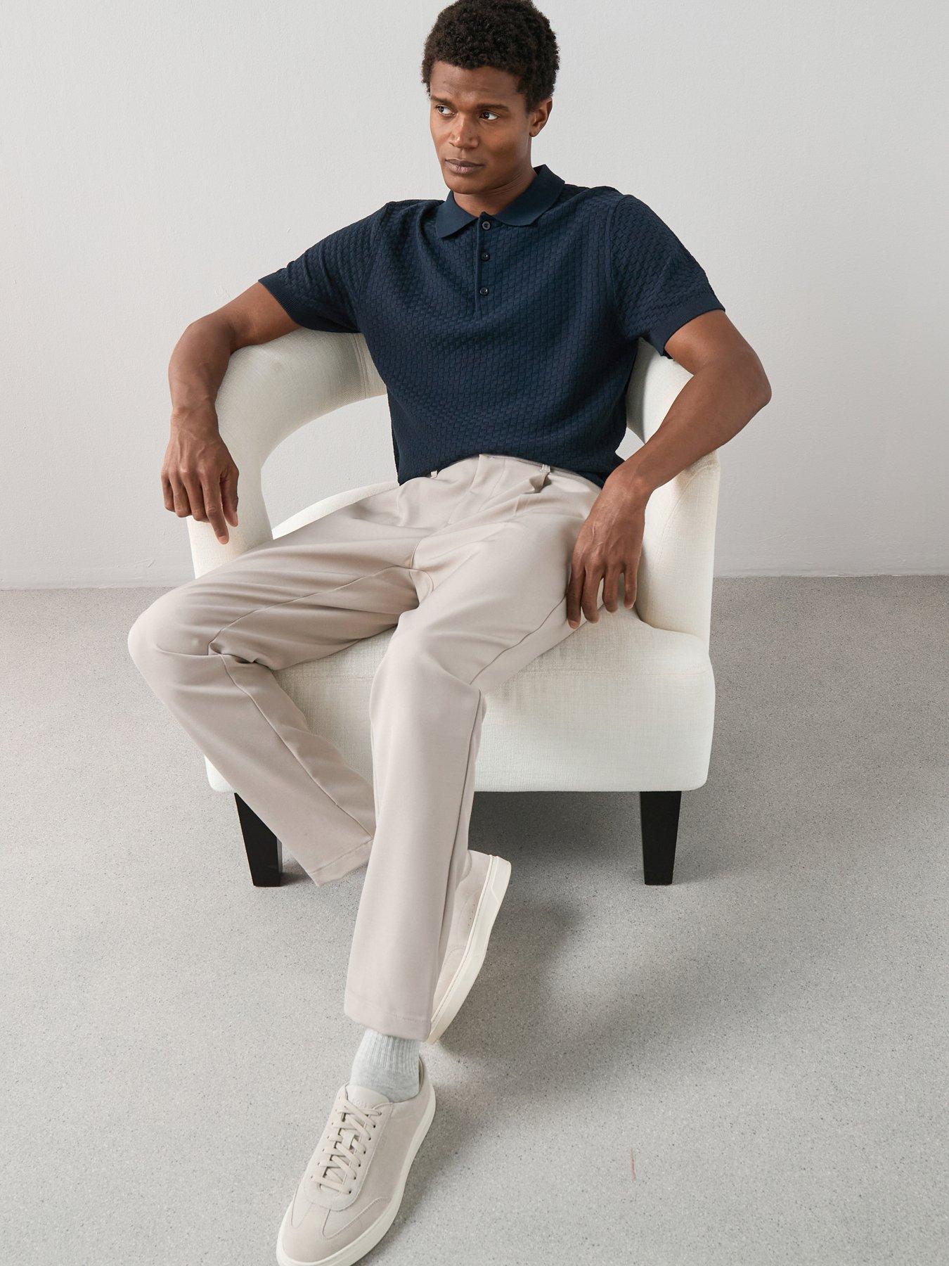 the-very-collection-formal-pleated-trousers-beigeoutfit