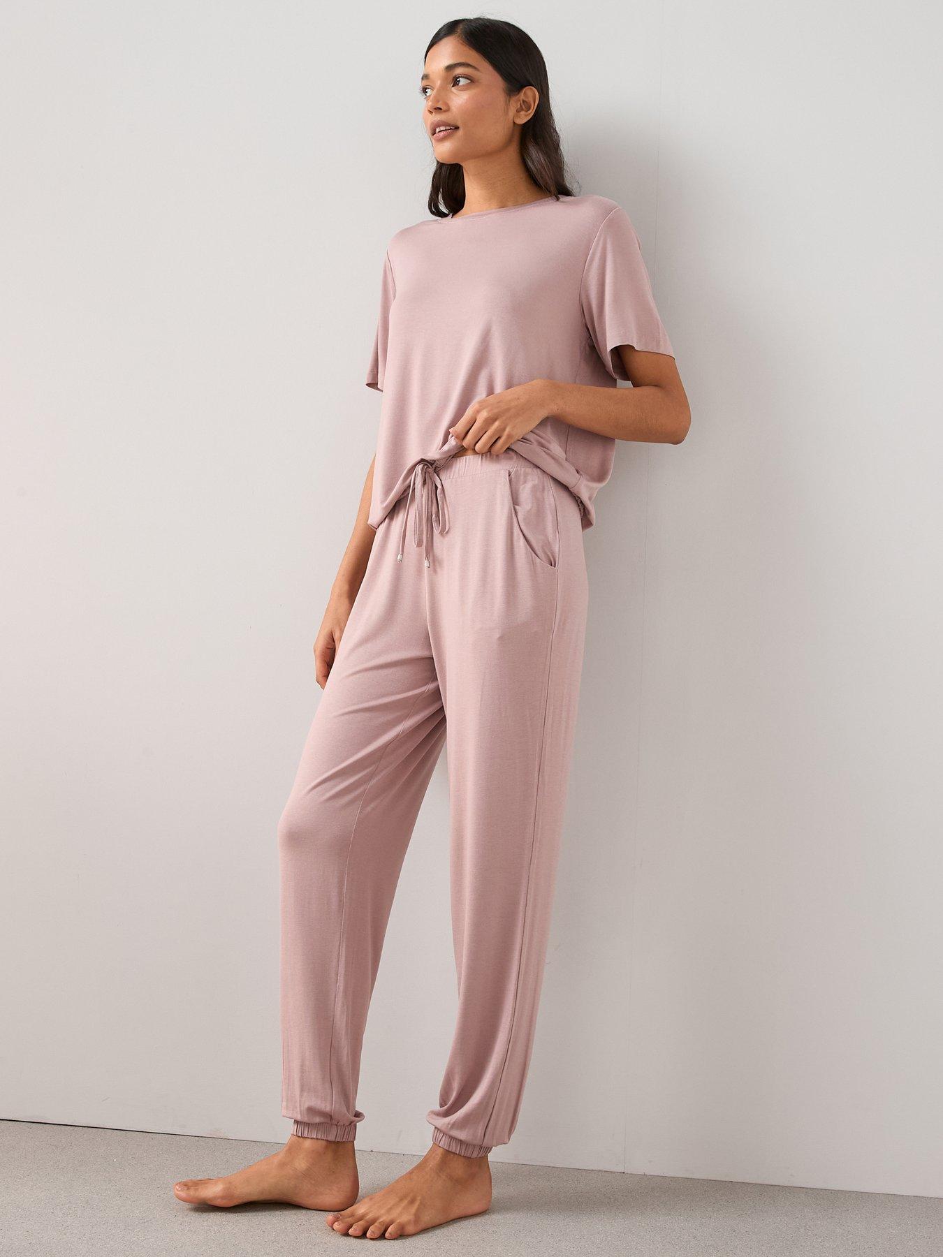 the-very-collection-slouchy-tie-front-short-sleeve-and-jogger-pj-set-purplefront