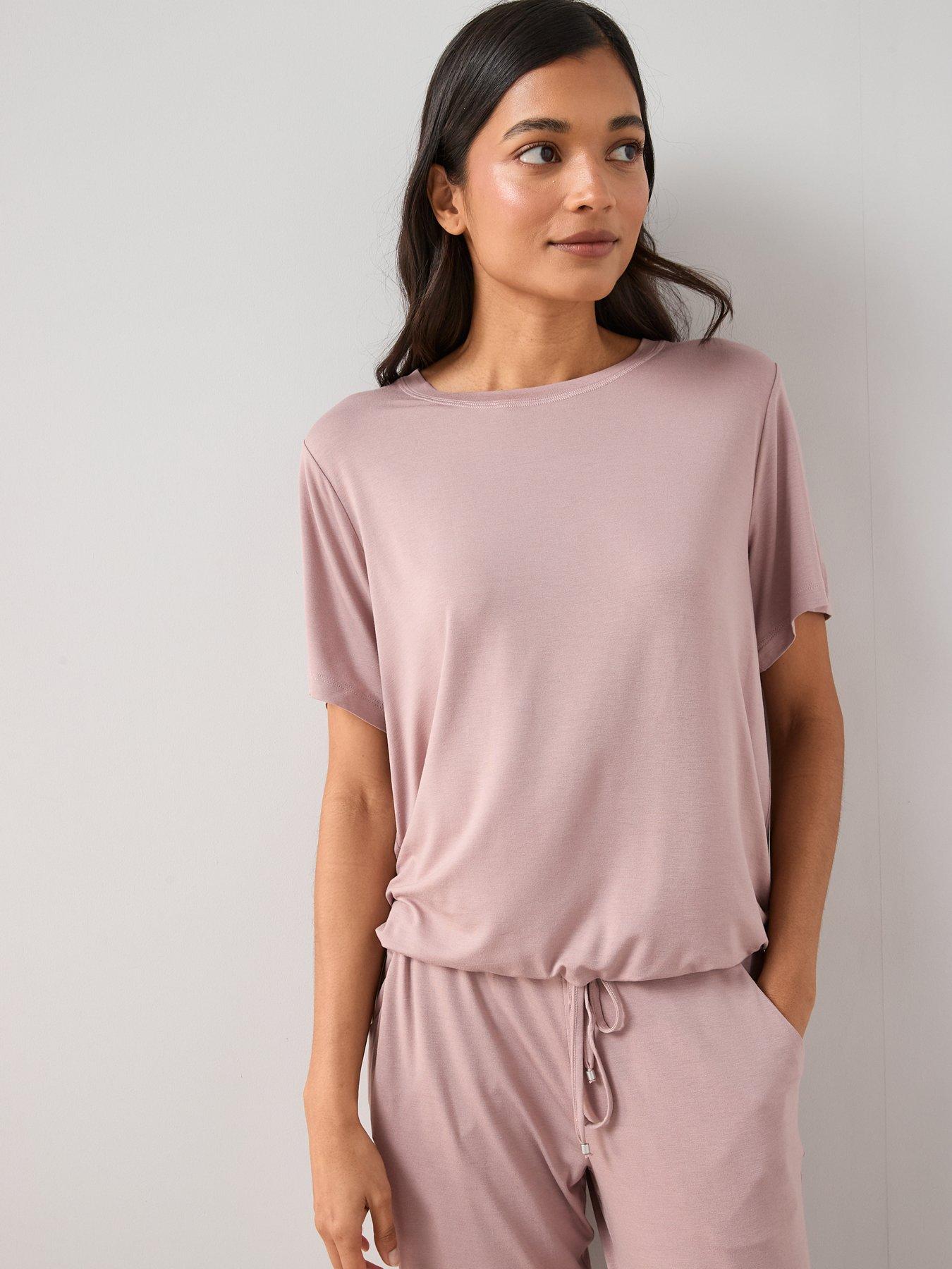 the-very-collection-slouchy-tie-front-short-sleeve-and-jogger-pj-set-purpleoutfit