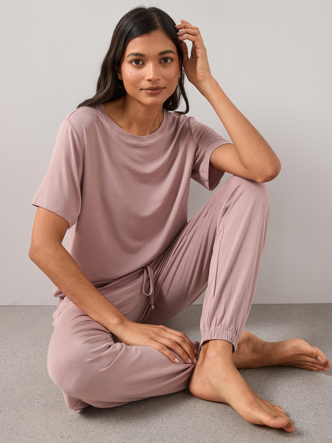 Image 6 of 6 of The Very Collection Slouchy Short Sleeve Pyjama Set - Purple