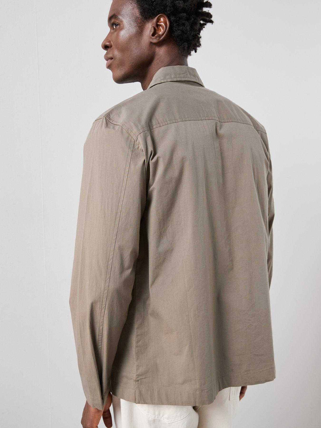 the-very-collection-cotton-rich-double-pocket-textured-overshirt-khakistillFront