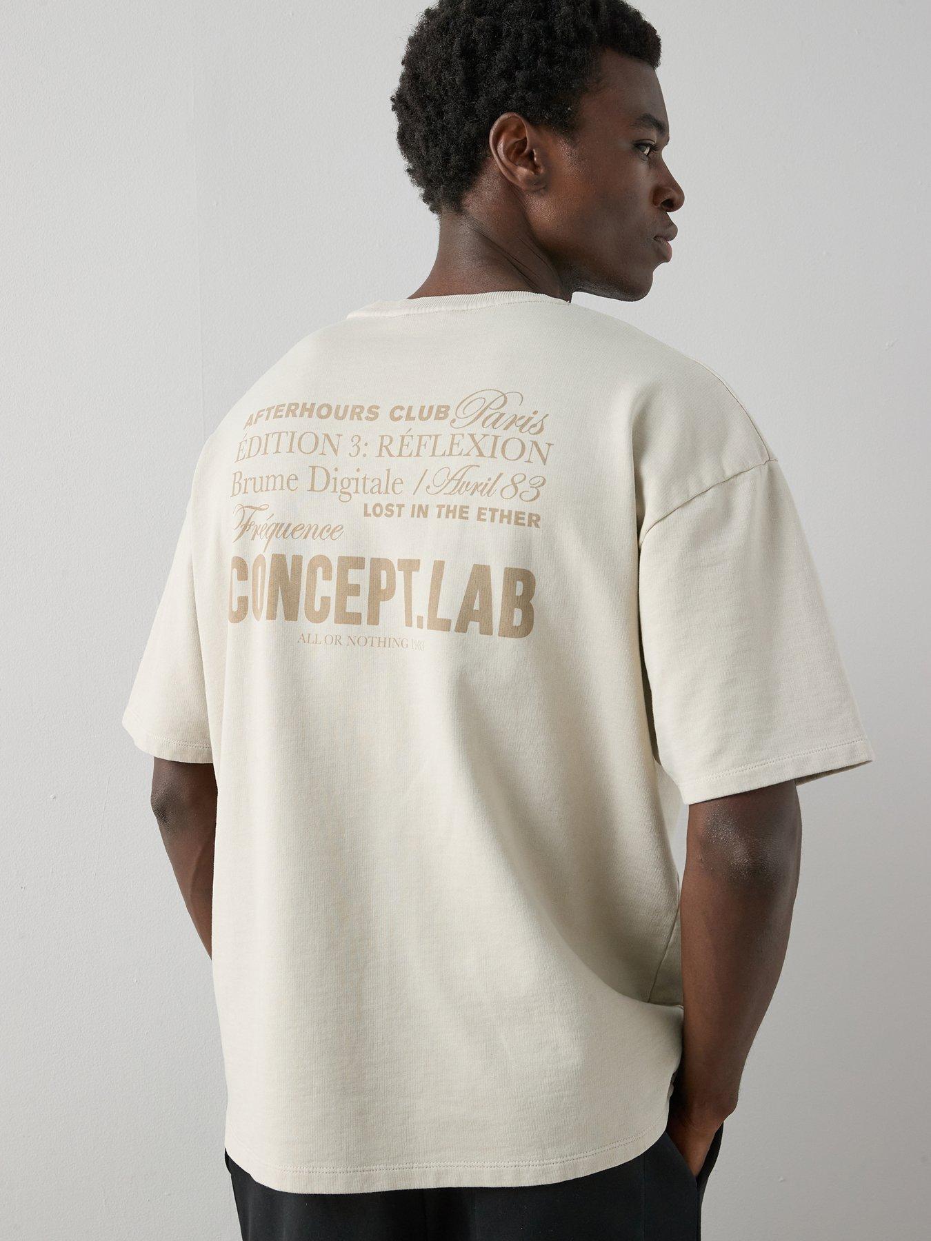 The Very Collection Pure Cotton Washed Heavyweight Graphic T-Shirt  - Beige