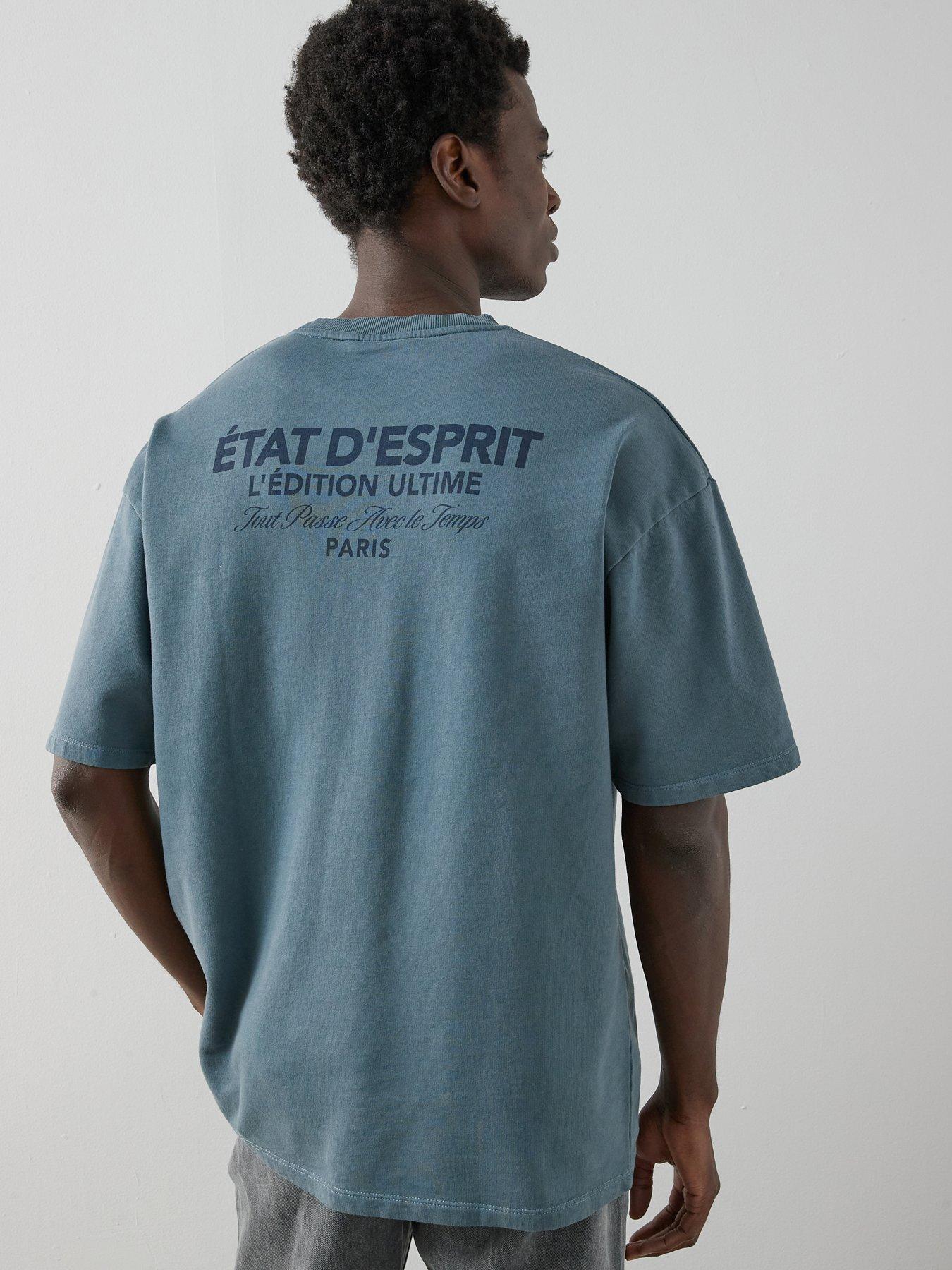 The Very Collection Pure Cotton Relaxed Fit Washed Graphic T-shirt - Blue