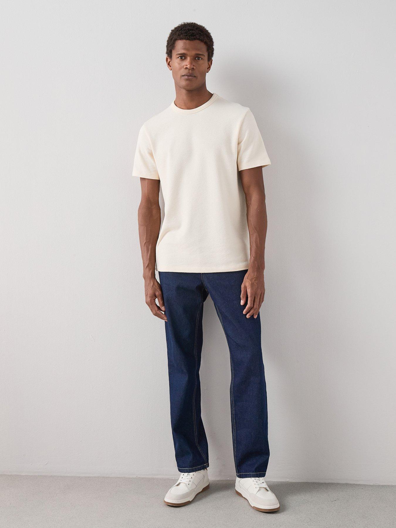 the-very-collection-cotton-rich-textured-crew-neck-t-shirt-creamfront