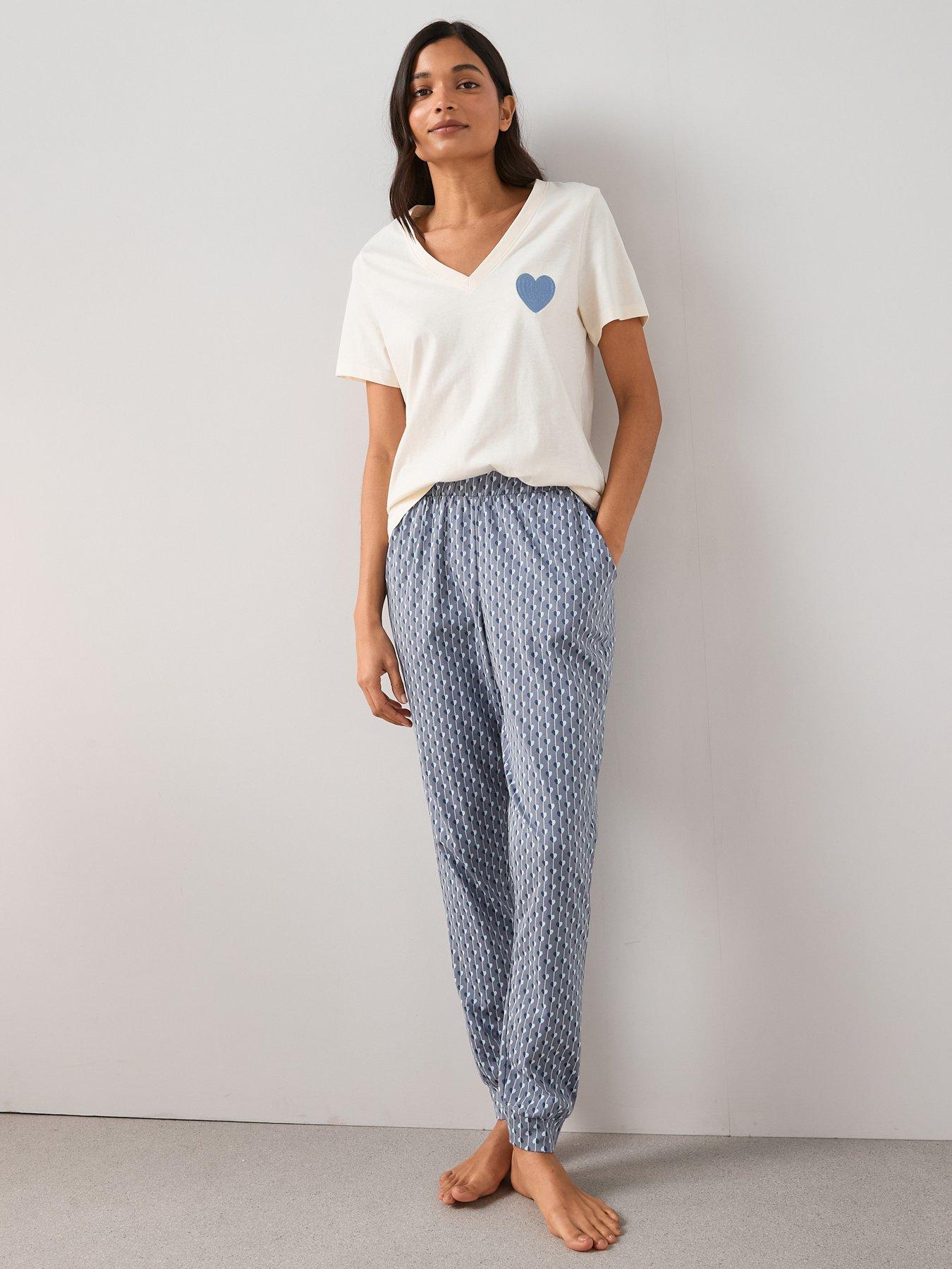 The Very Collection Embroirdered Heart And Jogger Trouser
