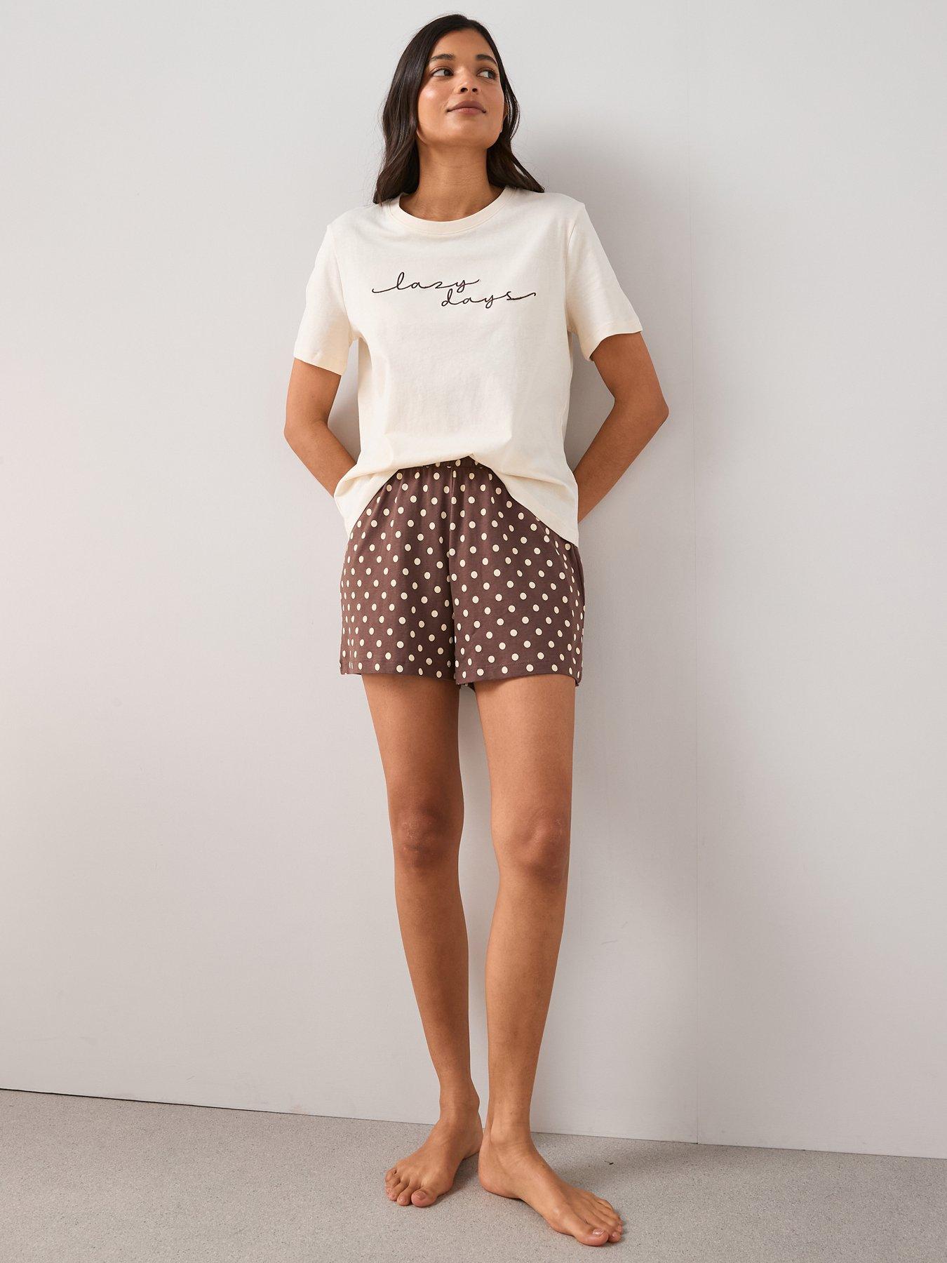 Image 3 of 6 of The Very Collection Short Sleeve T-Shirt and Short PJ Set - White