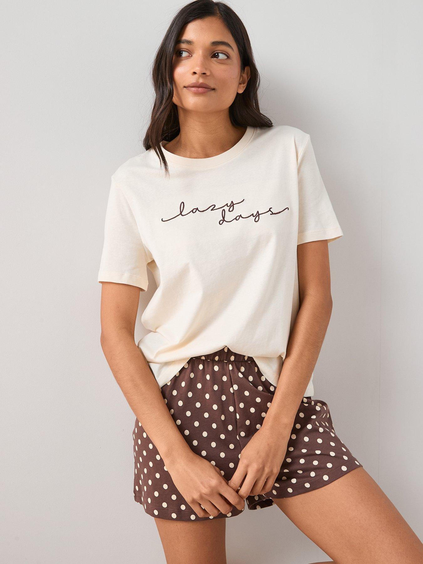 Image 5 of 6 of The Very Collection Short Sleeve T-Shirt and Short PJ Set - White