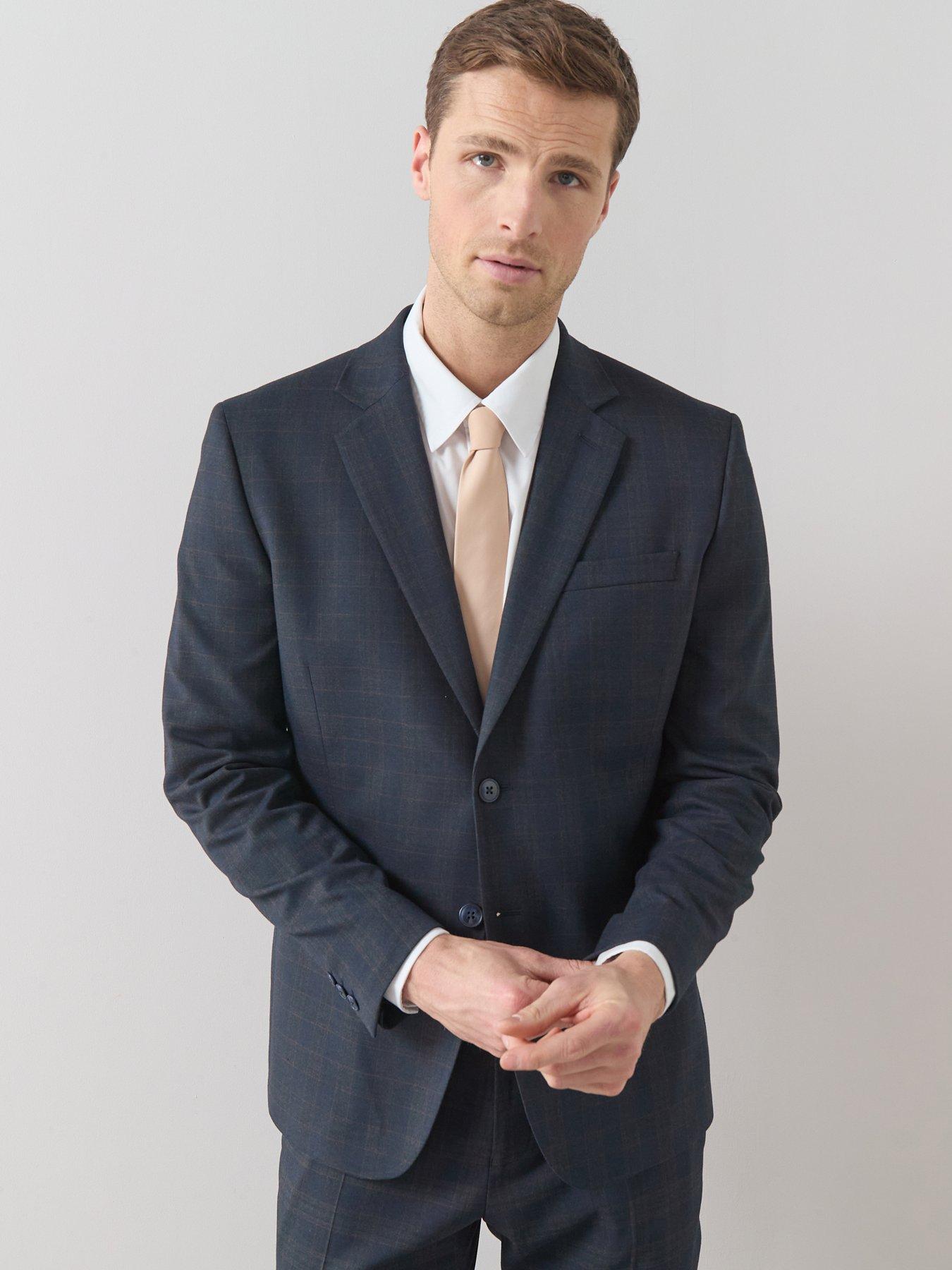 the-very-collection-slim-fit-single-breasted-checked-suit-jacket-navyfront