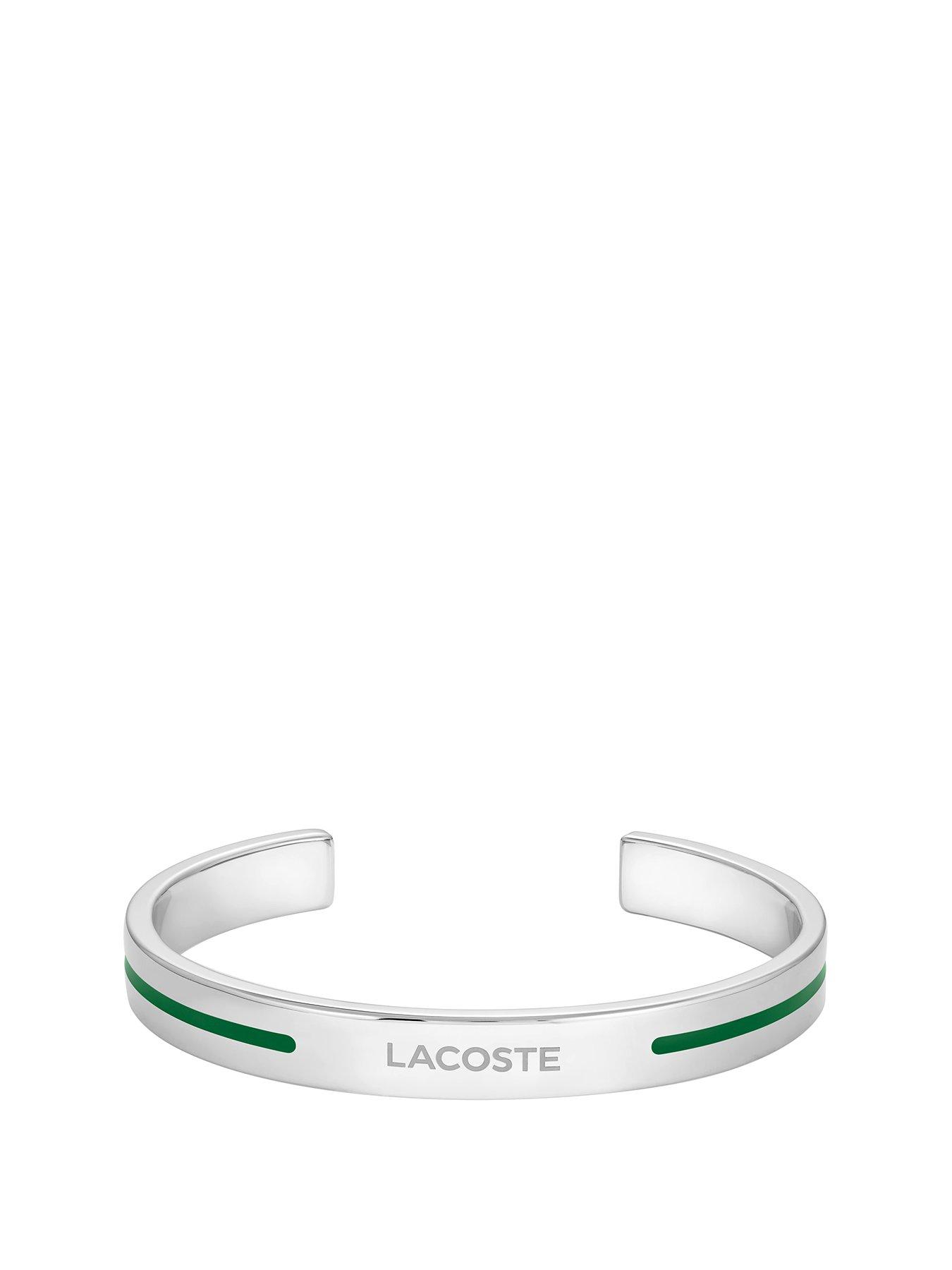 Lacoste Lacoste Mens Adventurer Stainless Steel Bangle Bracelet - Silver