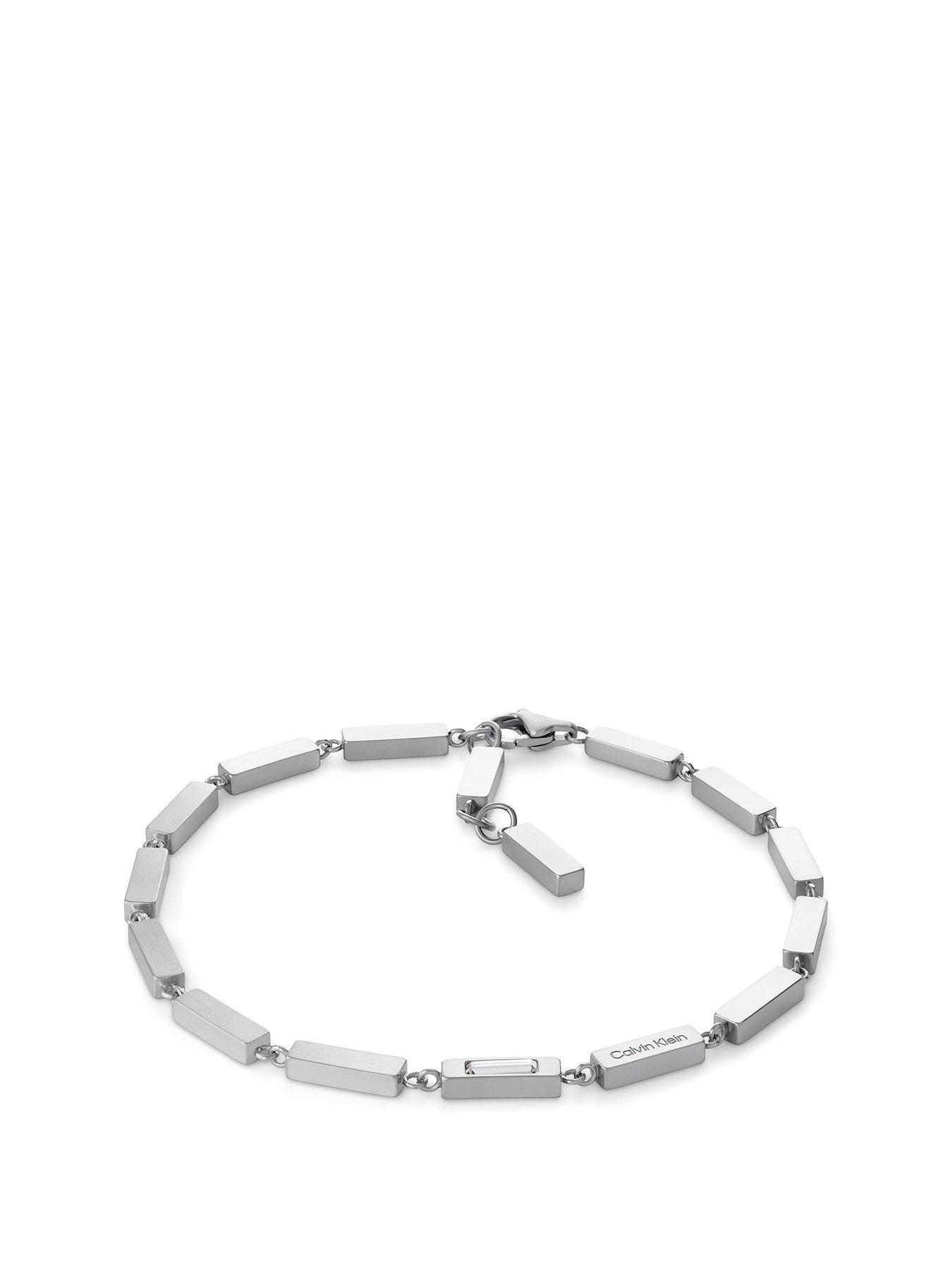 Calvin Klein Klein's Men's Ck Essential Links Stainless Steel Bracelet - Silver