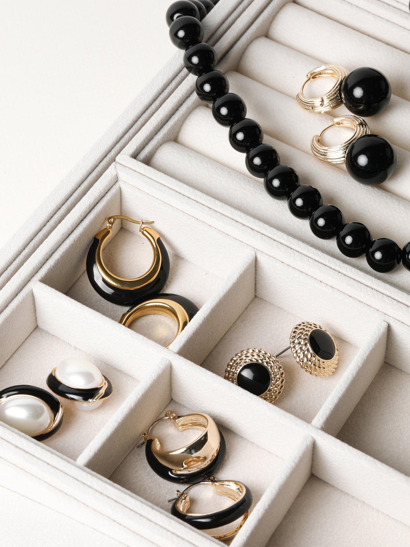 jon-richard-polished-and-jet-enamel-double-hoop-earrings-goldback