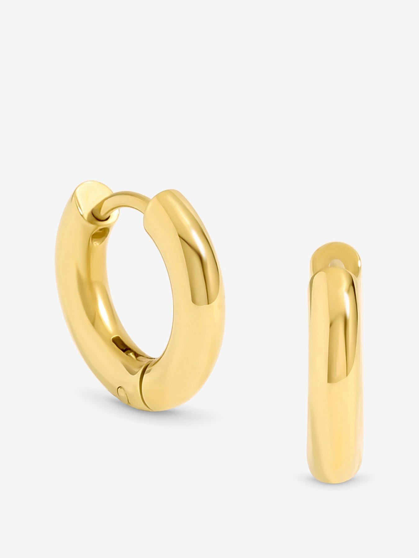 jon-richard-waterproof-gold-plated-small-chubby-hoop-earrings