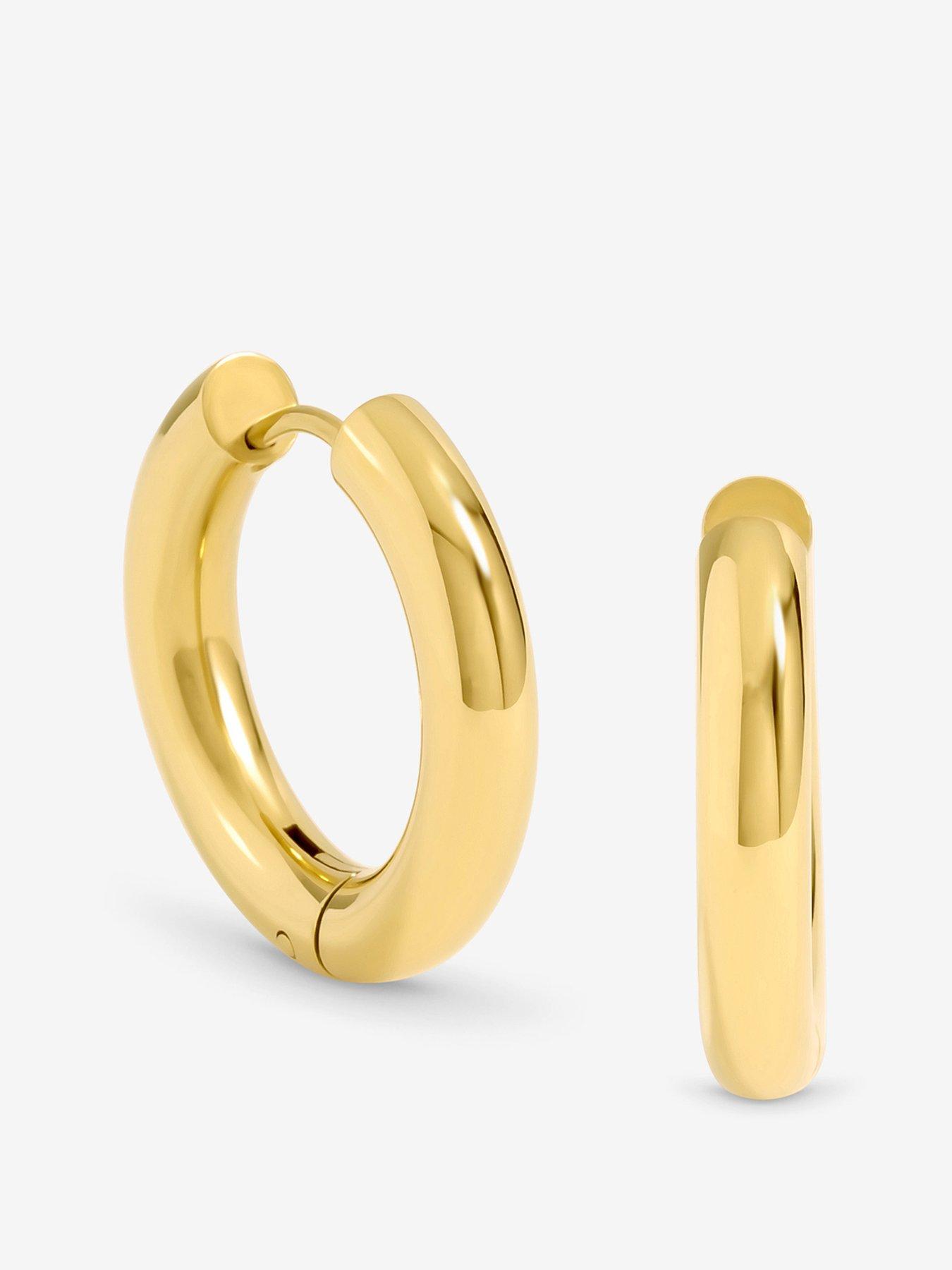jon-richard-waterproof-gold-plated-medium-chubby-hoop-earrings