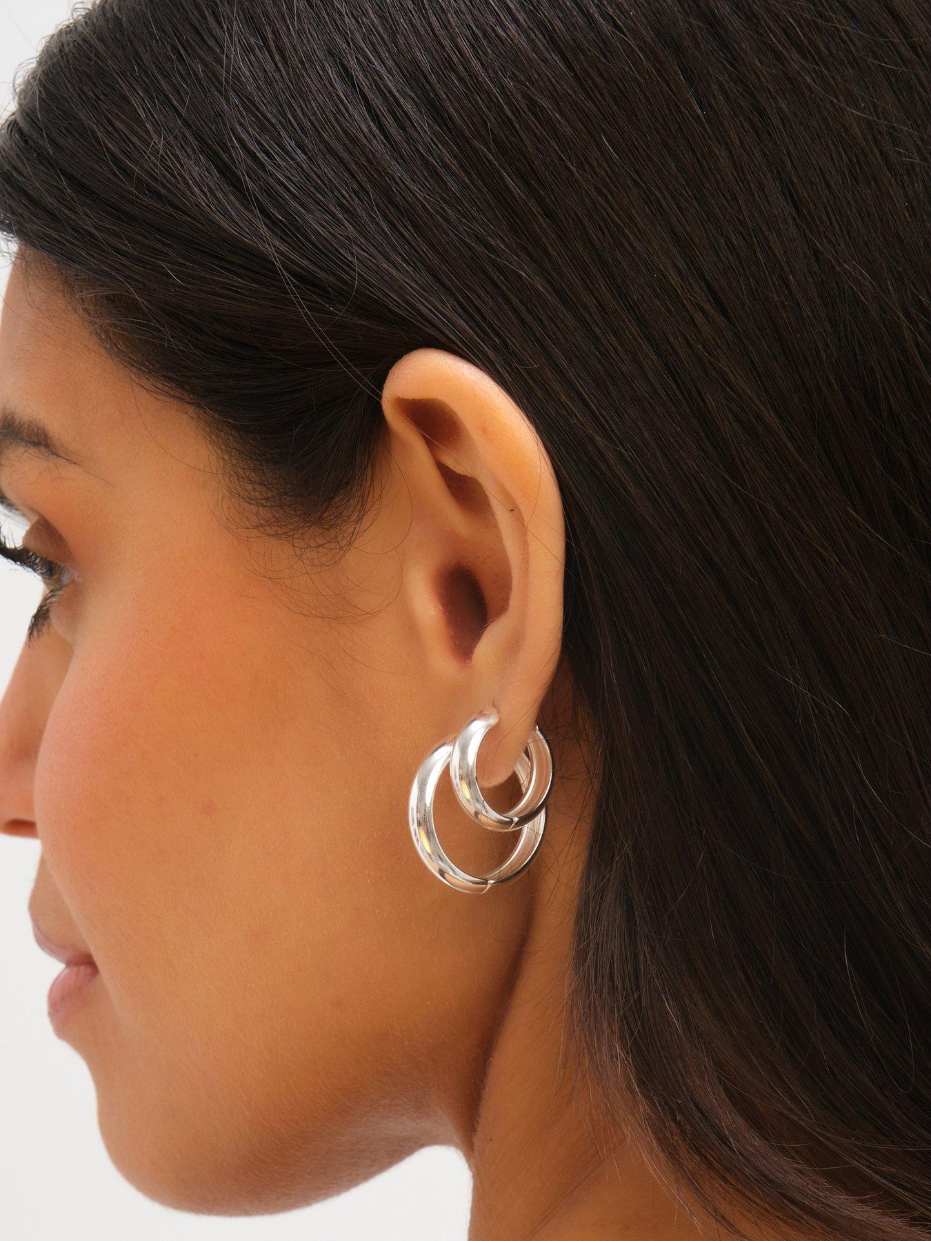 jon-richard-waterproof-platinum-plated-medium-flat-surface-hoop-earringsstillFront
