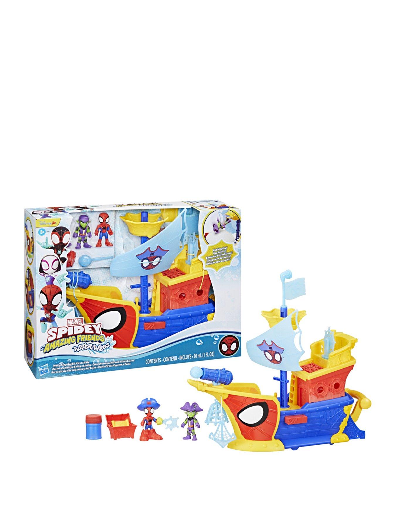 Spidey and His Amazing Friends Spidey and His Amazing Friends Water-Webs Ahoy Bubble Pirate Ship Playset