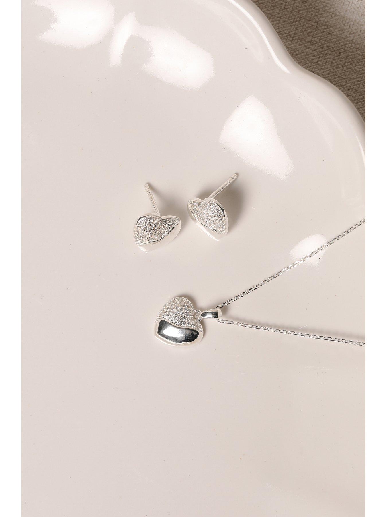 Image 3 of 7 of Simply Silver Sterling Silver 925 Polished And Micro Pave Pendant - Gift Pouch