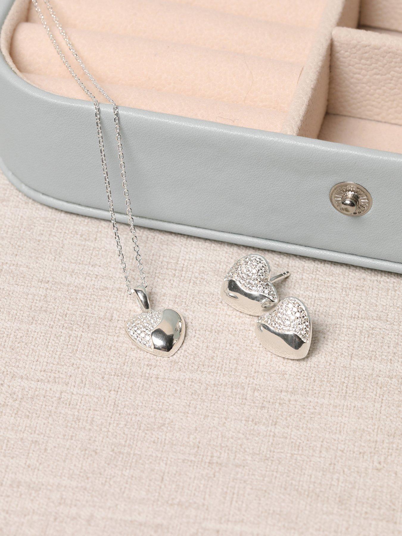Image 5 of 7 of Simply Silver Sterling Silver 925 Polished And Micro Pave Pendant - Gift Pouch