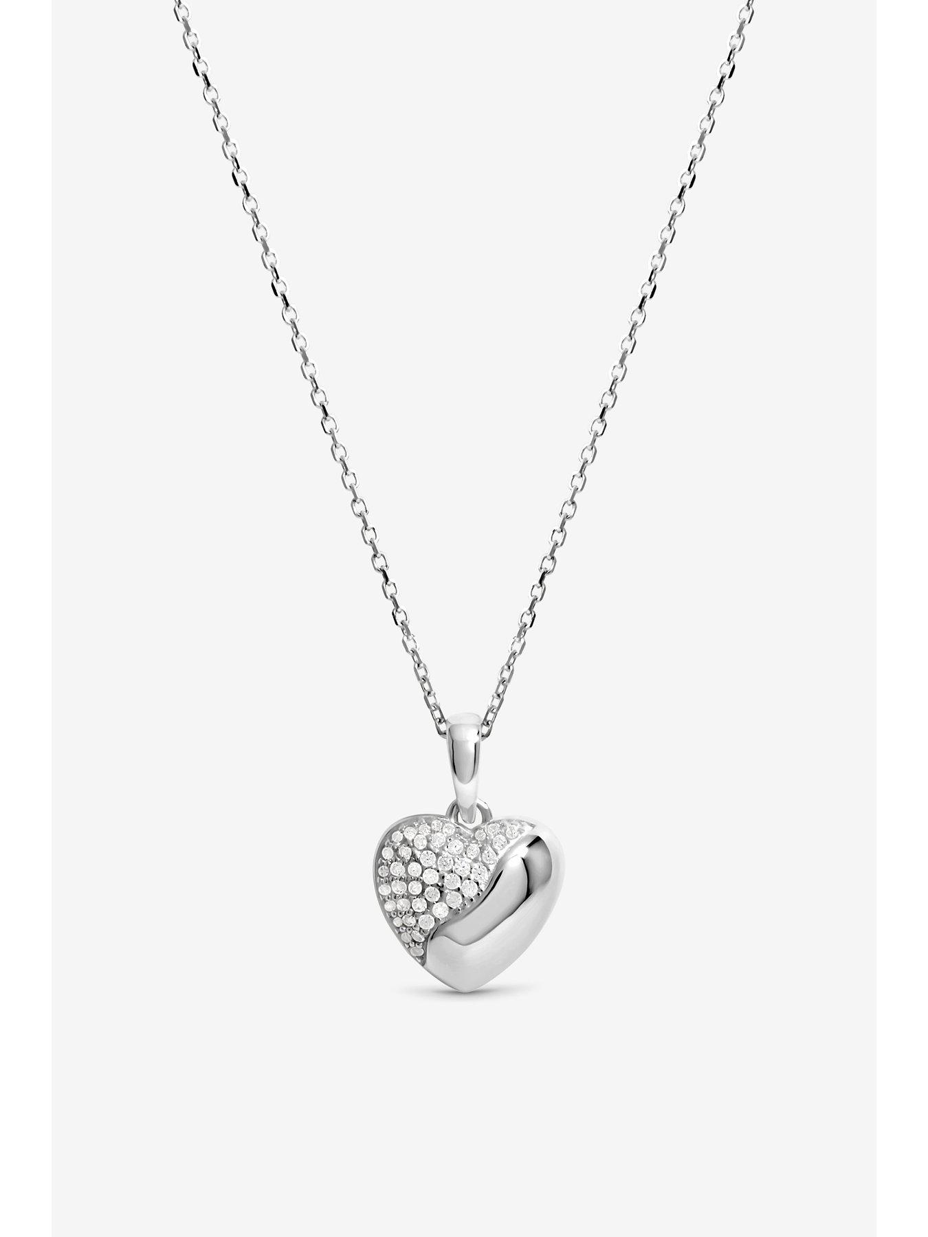 Image 7 of 7 of Simply Silver Sterling Silver 925 Polished And Micro Pave Pendant - Gift Pouch