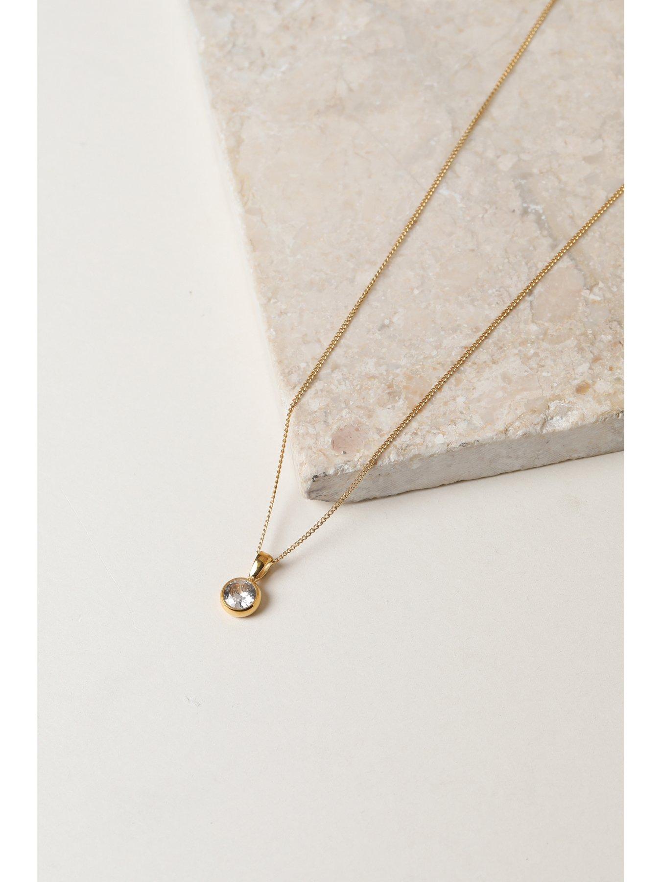 Image 2 of 3 of Jon Richard Waterproof Gold Plated Crystal Besel Pendant