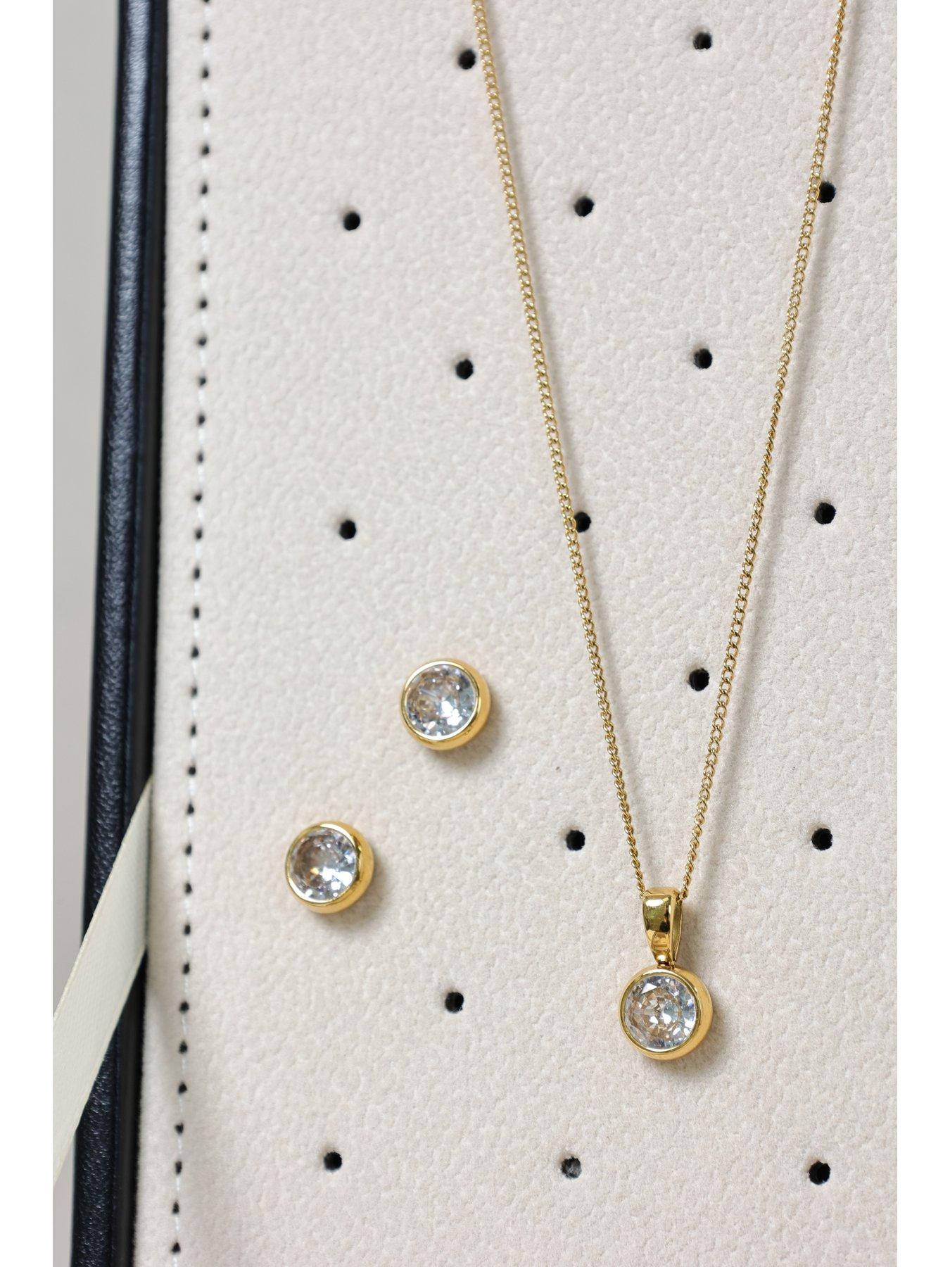 Image 3 of 3 of Jon Richard Waterproof Gold Plated Crystal Besel Pendant