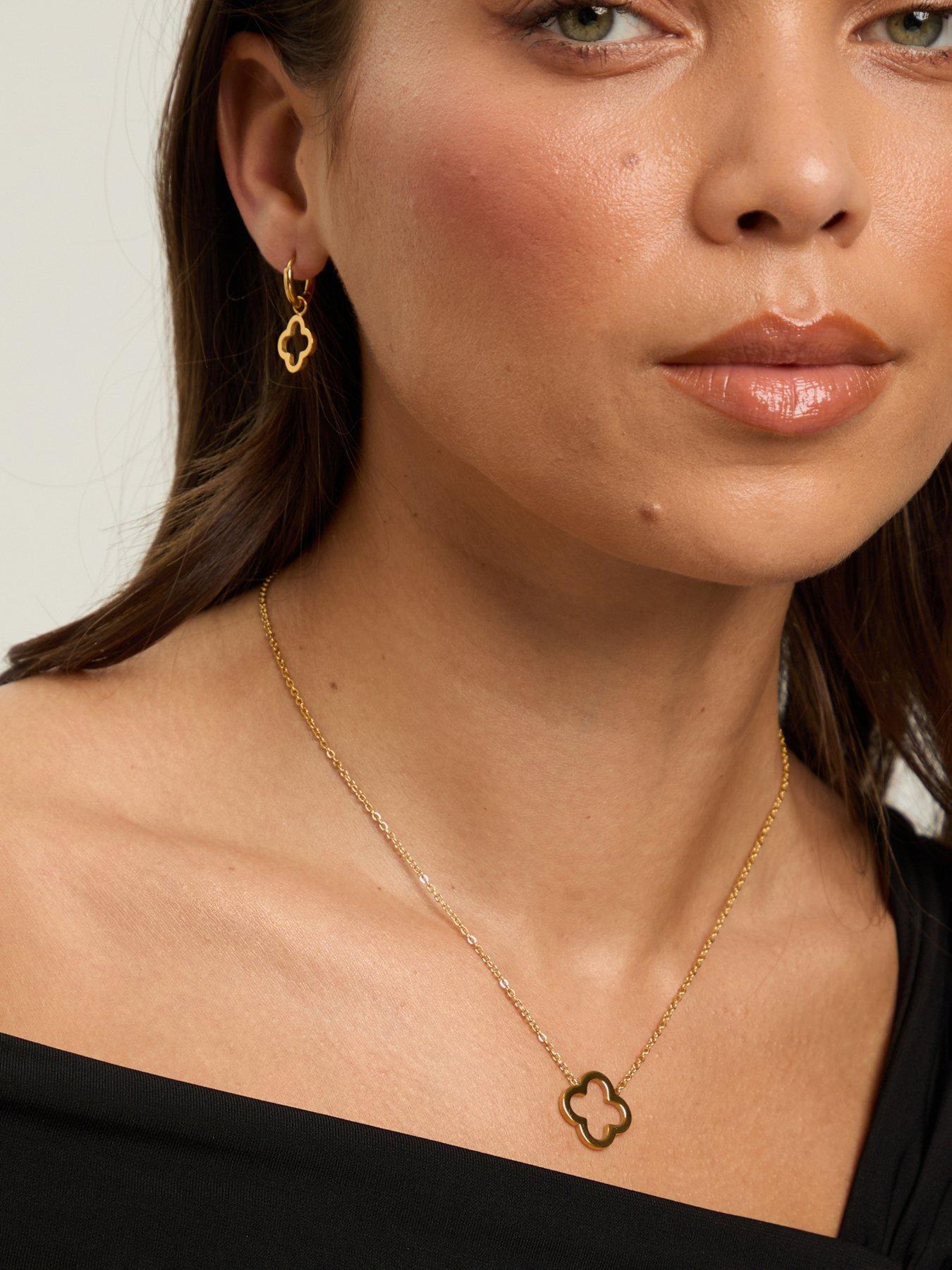 jon-richard-waterproof-gold-plated-clover-pendant