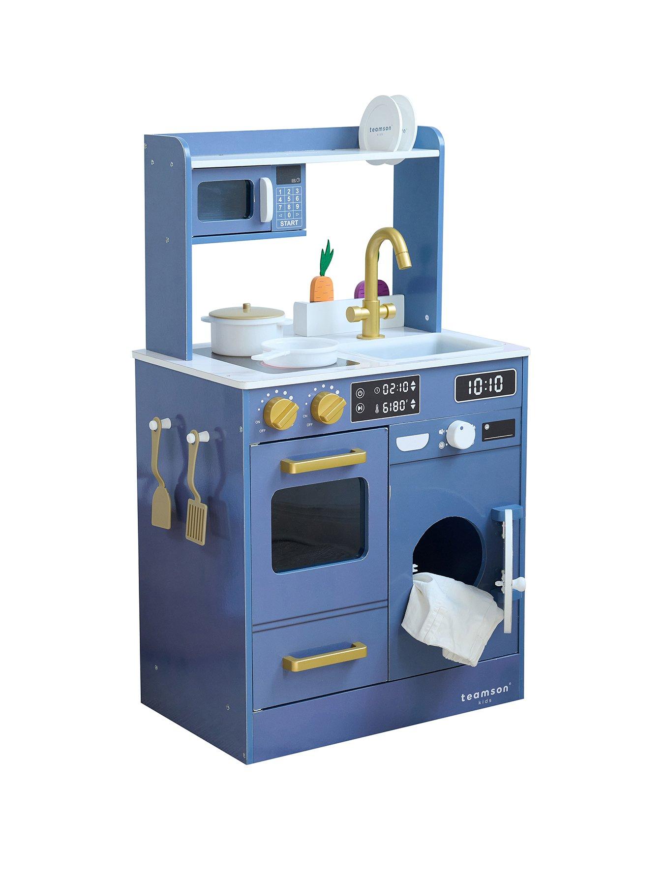 Teamson Kids Little Chef Lake Tahoe Small Kitchen Playset - Blue