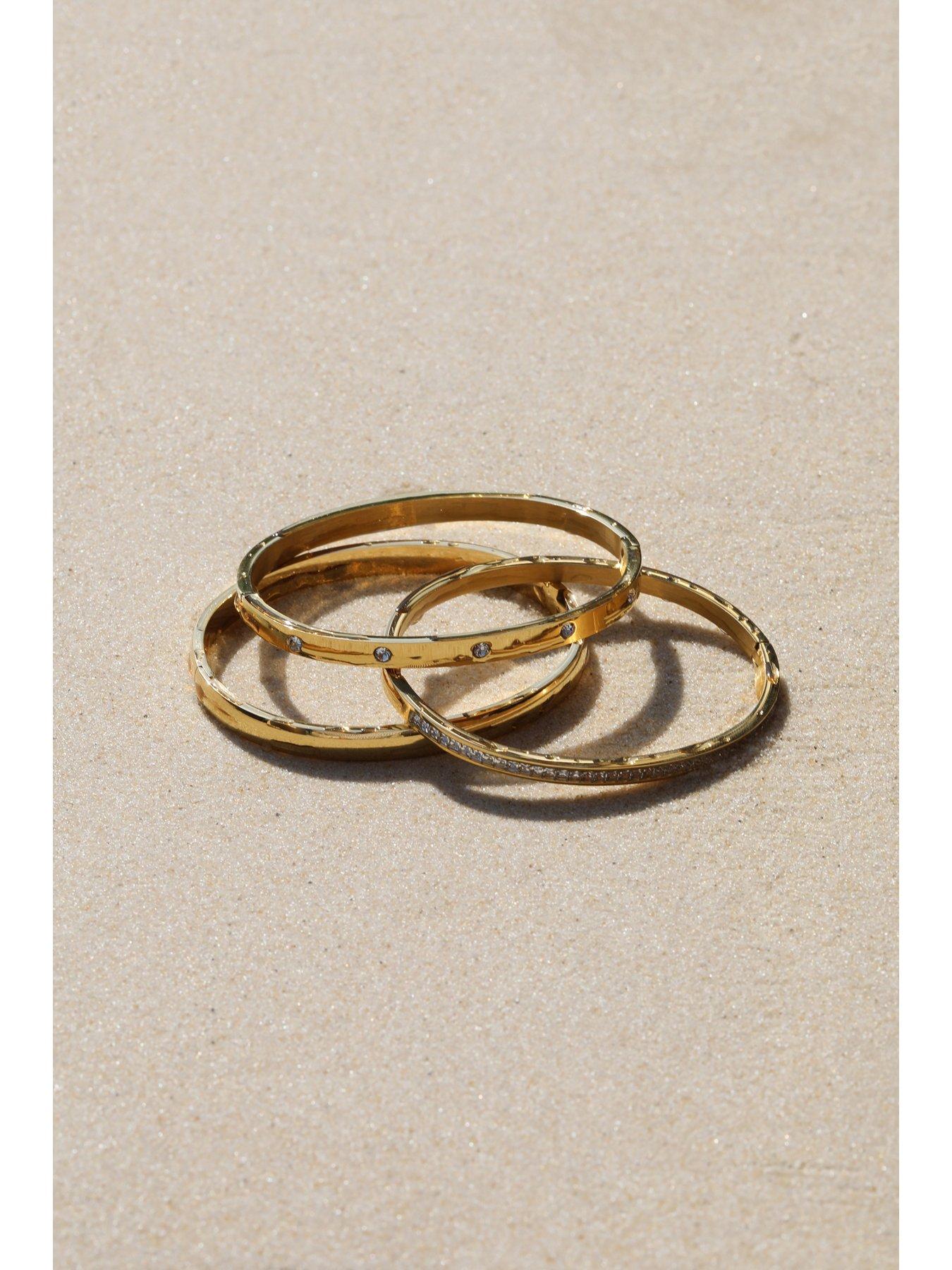 Image 3 of 5 of Jon Richard Waterproof Gold Plated Polished Bangle