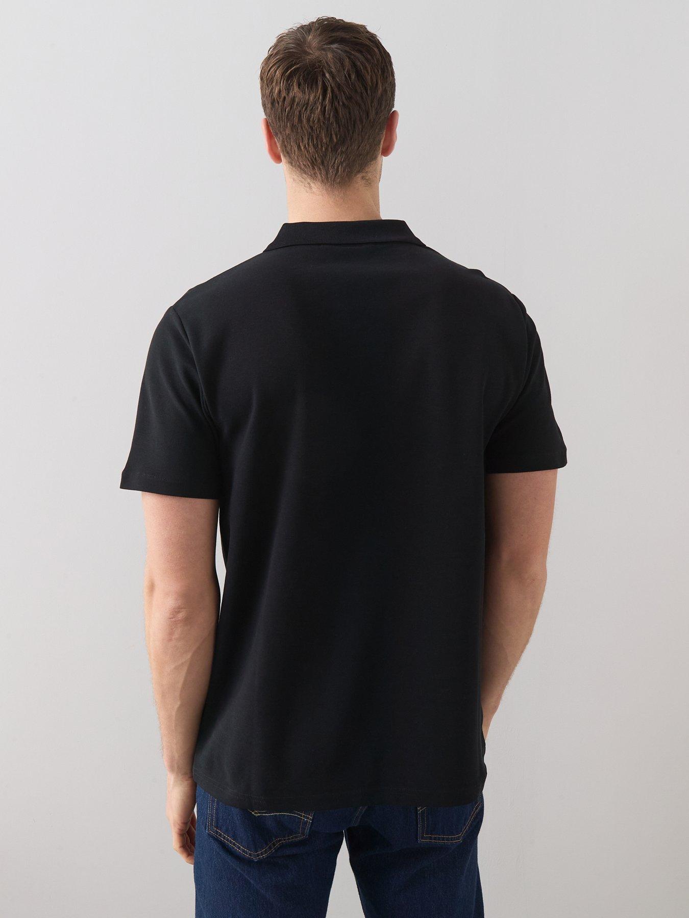 Image 2 of 7 of The Very Collection Pure Cotton Superfine Pique Polo Shirt&nbsp;- Black